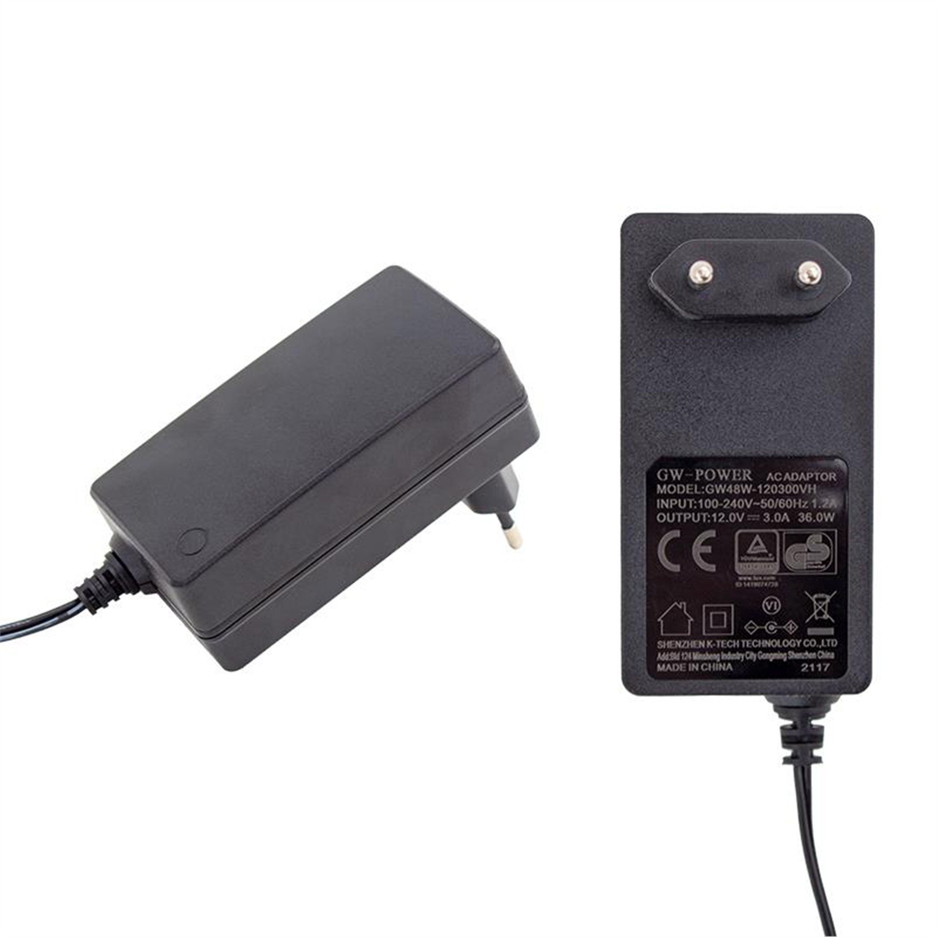 GW-Power GW-Power 12 Volt 3 Amper Plastik Kasa Priz Tipi Adaptör 5.5*2.5 Uç - Adaptörler