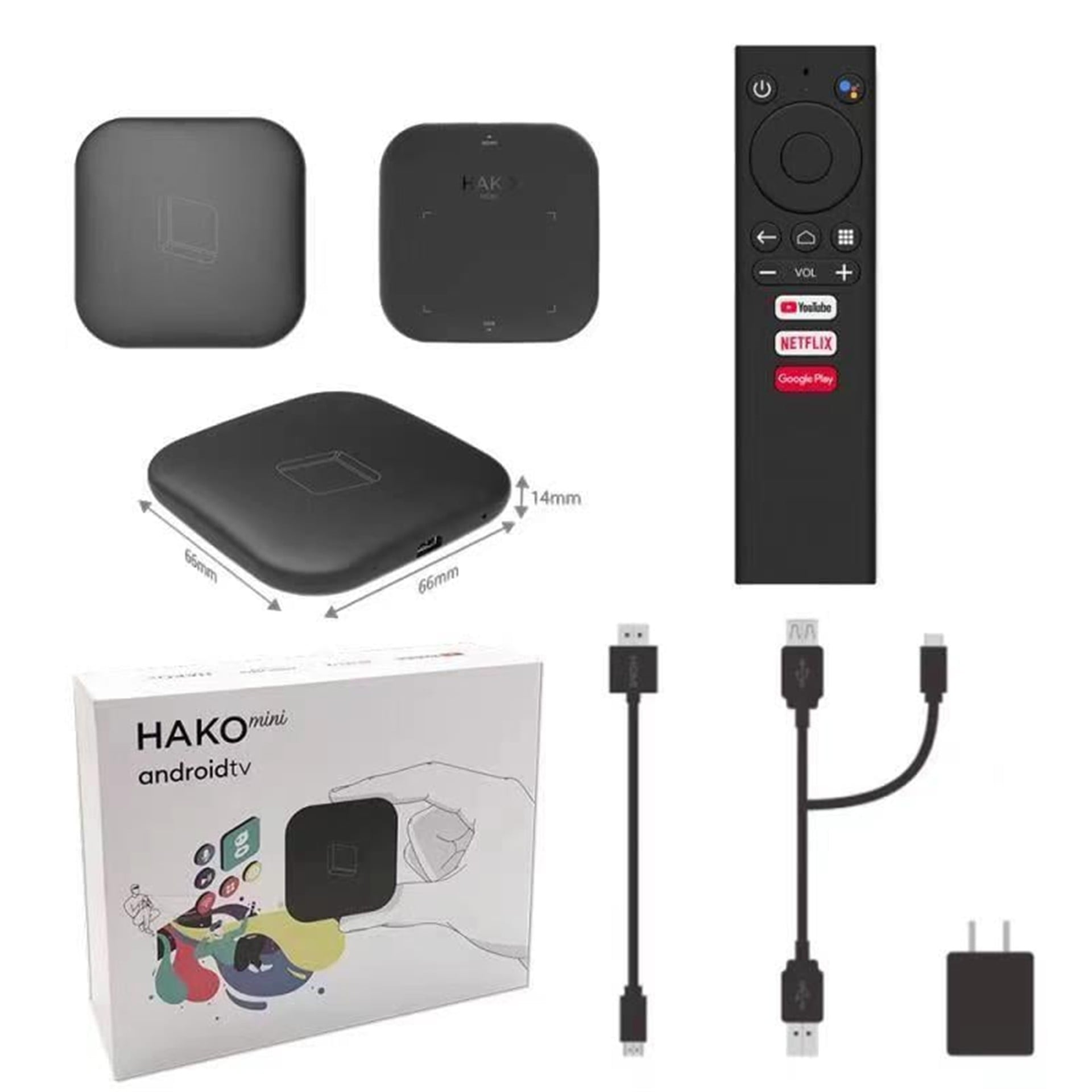 Weko Hako Netflix & Google Sertifikalı Mini Android TV Box - İP Tv Box