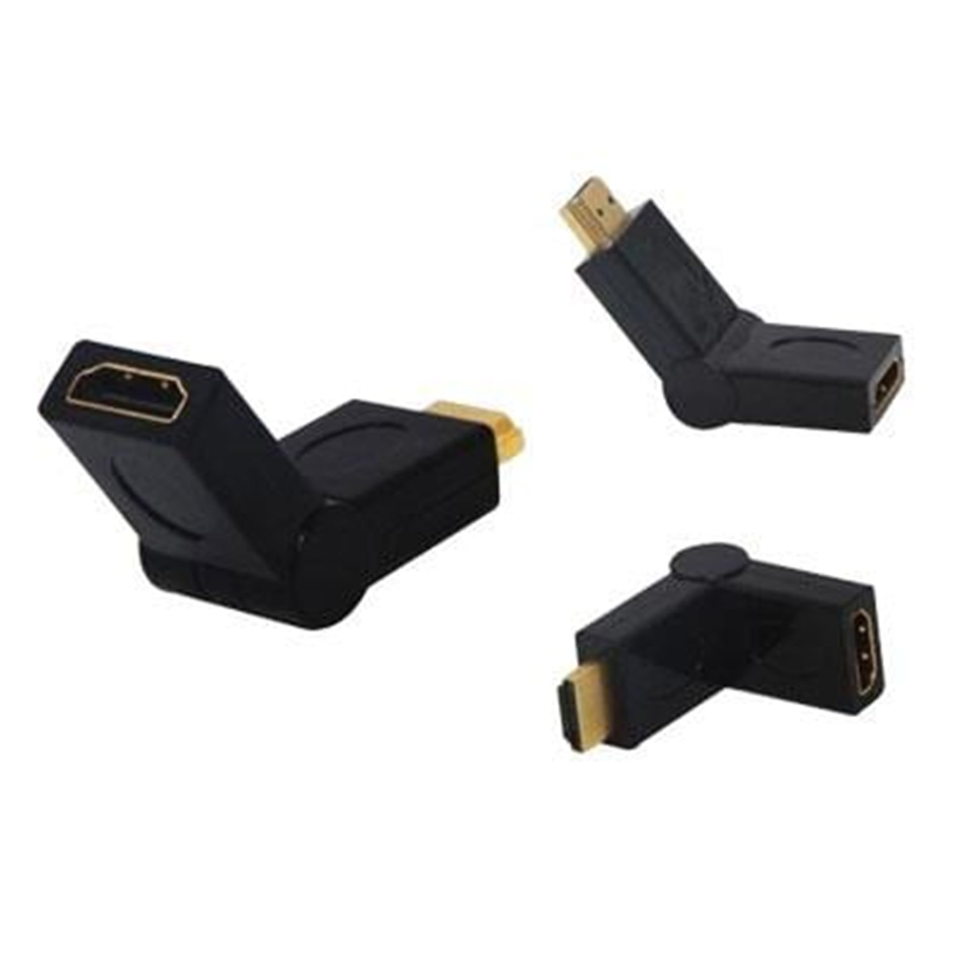 Powermaster HDMI Erkek Dişi L Tip Ara Oynar Başlık - Fiş - Jack - Şase