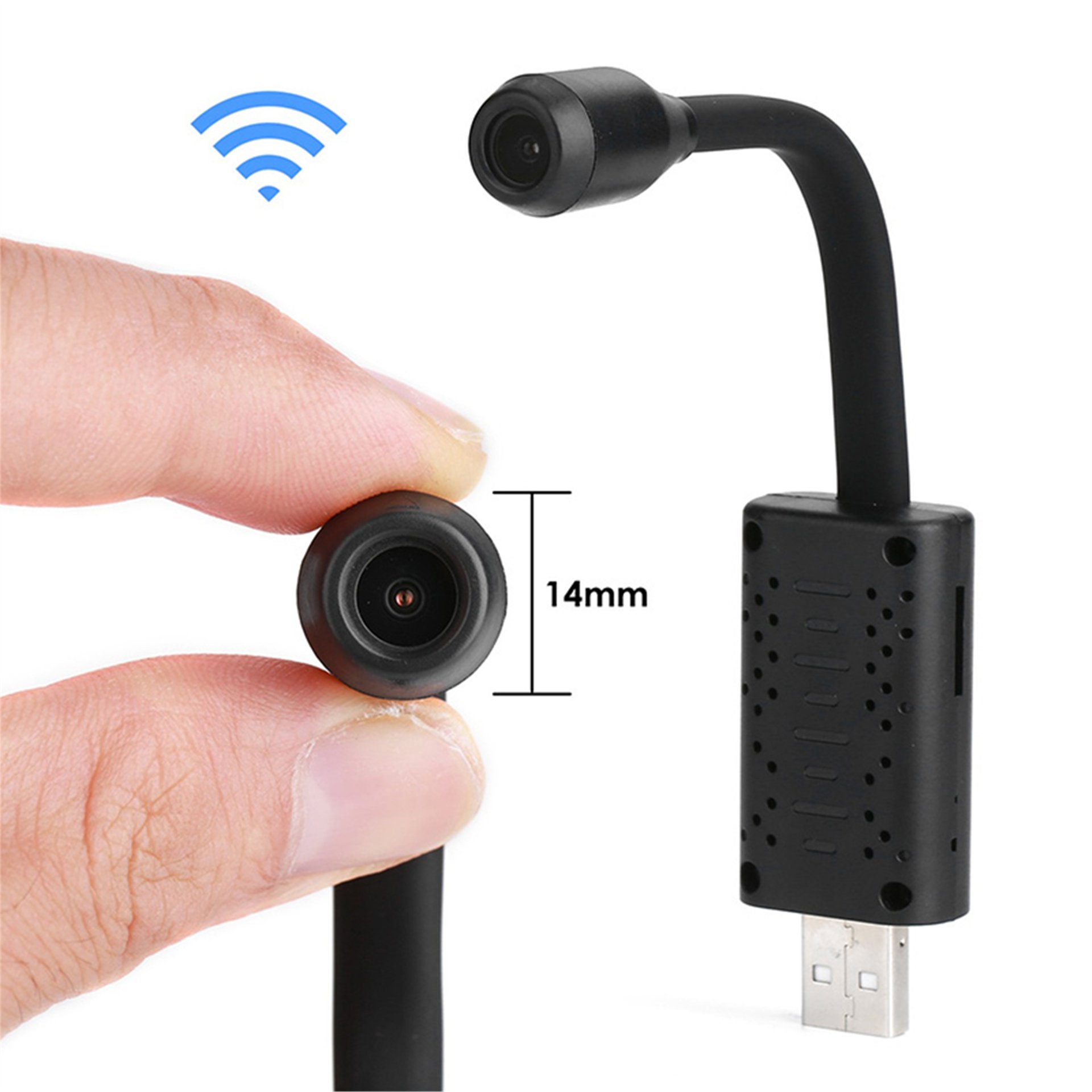Hello Hello HL-37821 Akıllı Esnek USB Wi-Fi Mini Güvenlik Kamerası 1080P Full HD V380 Pro Uygulama Destekli - Wifi Kamera