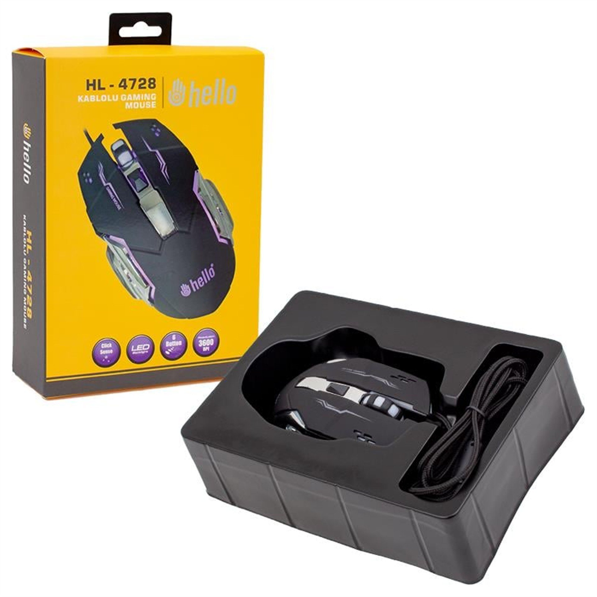 Hello Hello HL-4728 Kablolu Oyuncu Gaming Mouse - Mouse