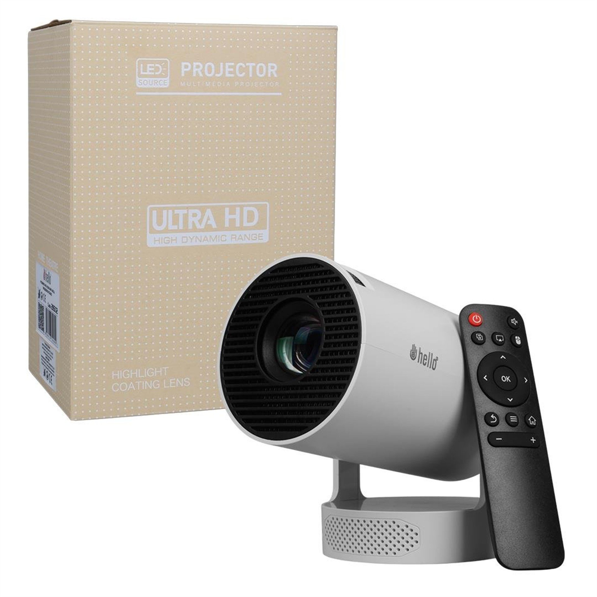 Hello Hello HY300PRO Android 11 Akıllı LED Ayarlanabilir Projeksiyon FHD Kablosuz Görüntü Aktarım Destekli Ev Sinema Sistemi - Projeksiyon Cihazı