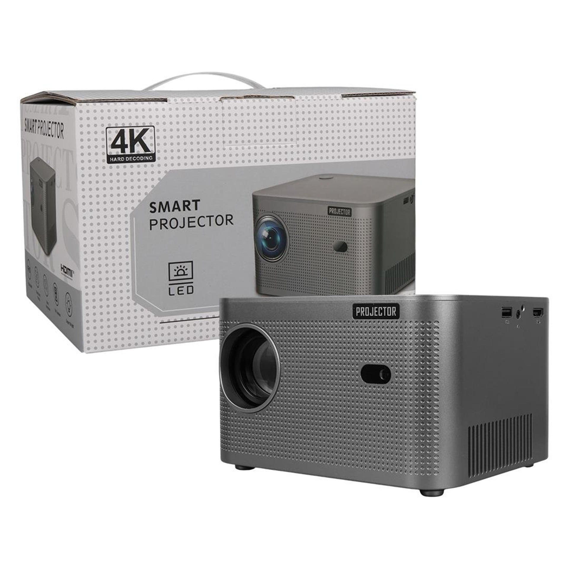 Hello Hello HY350 Sesli Komutlu Android 11 Akıllı LED Projeksiyon FHD Kablosuz Görüntü Aktarım Destekli Ev Sinema Sistemi - Projeksiyon Cihazı
