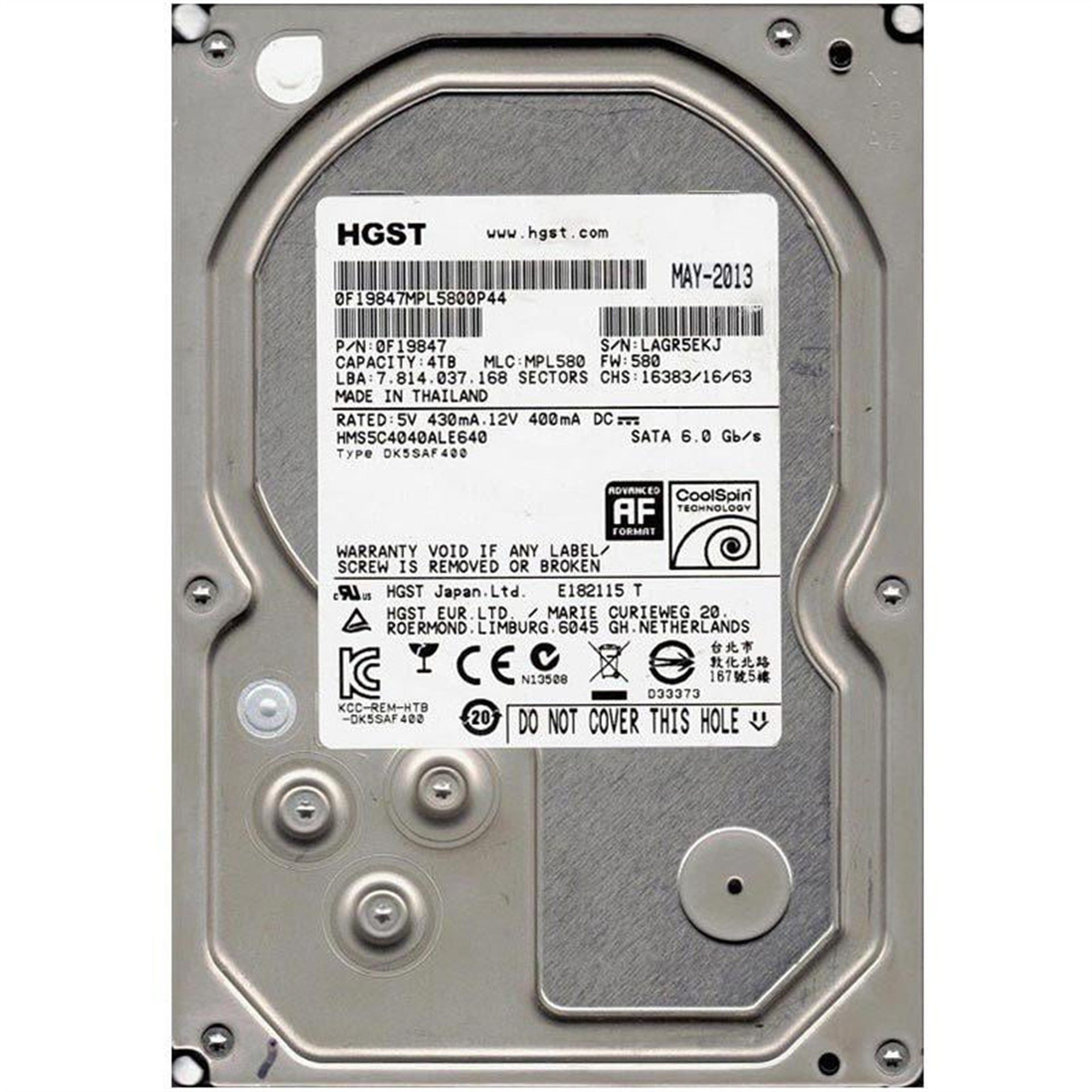 HGST Hgst 0F19847 4TB  7200 RPM 64MB 3.5'' Sata 3 Harddisk - Hard Diskler
