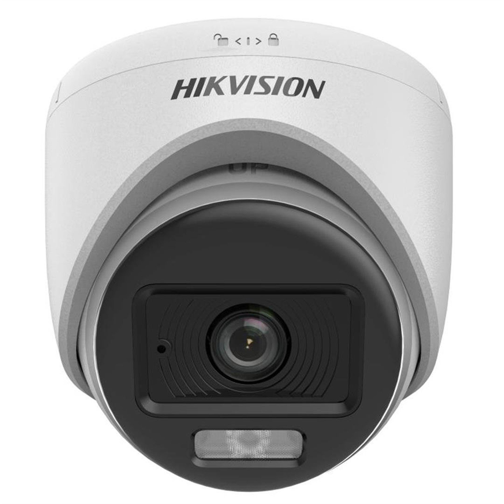 Hikvision Hikvision TVI-AHD 2MP 2.8mm Sabit Lensli ColorVu IR Turret Dome Analog Kamera (DS-2CE70DF0T-LPFS) - AHD Kameralar
