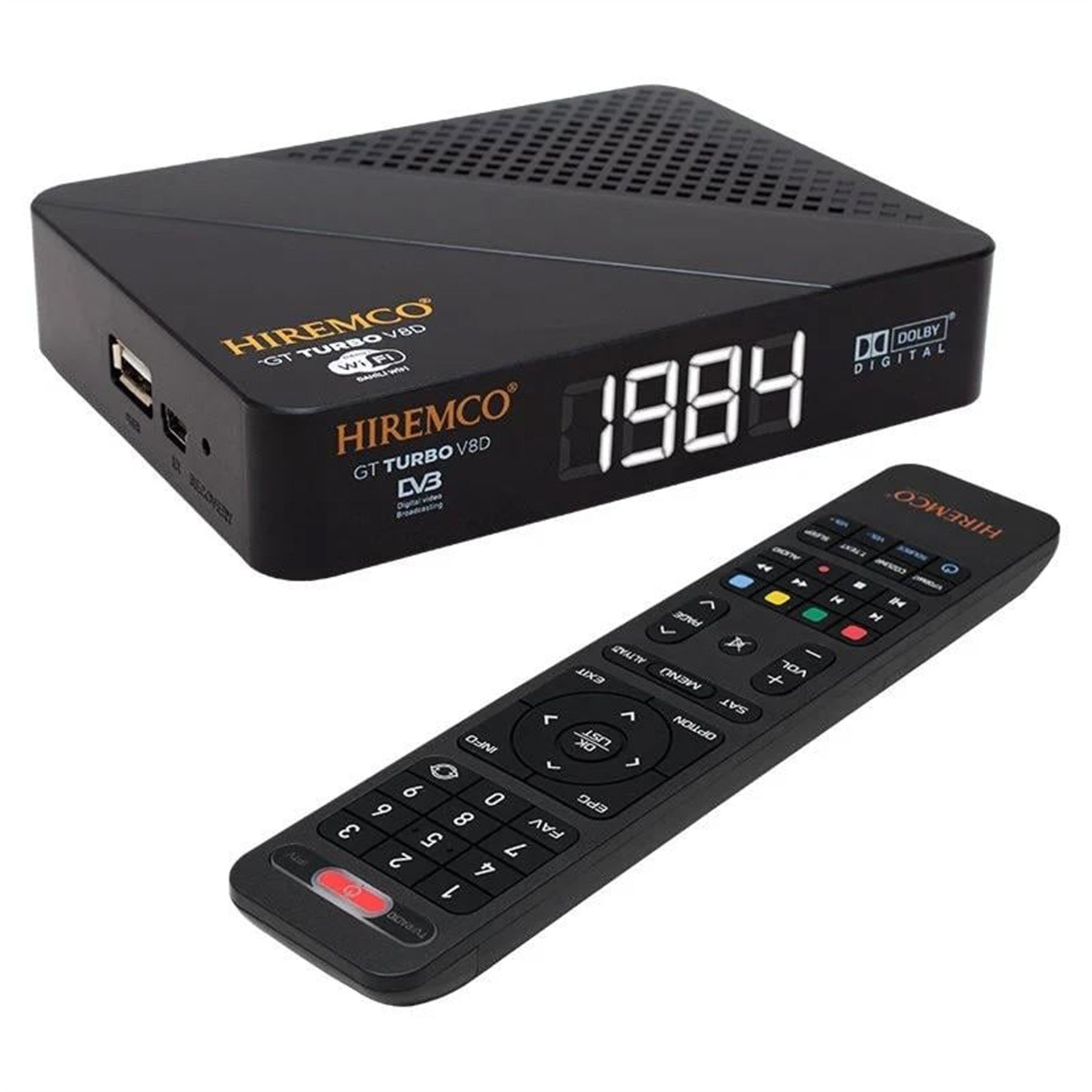 Hiremco Hiremco GT Turbo V8D IP TV Full HD Uydu Alıcısı (Ethernet + Wifi) - Hiremco Uydu Alıcısı