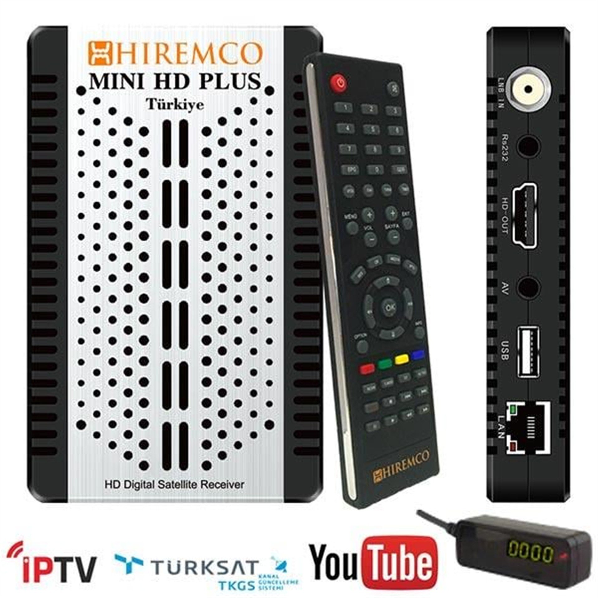 Hiremco Hiremco Mini HD Plus Full Hd IP TV Uydu Alıcısı TKGS Destekli - Hiremco Uydu Alıcısı