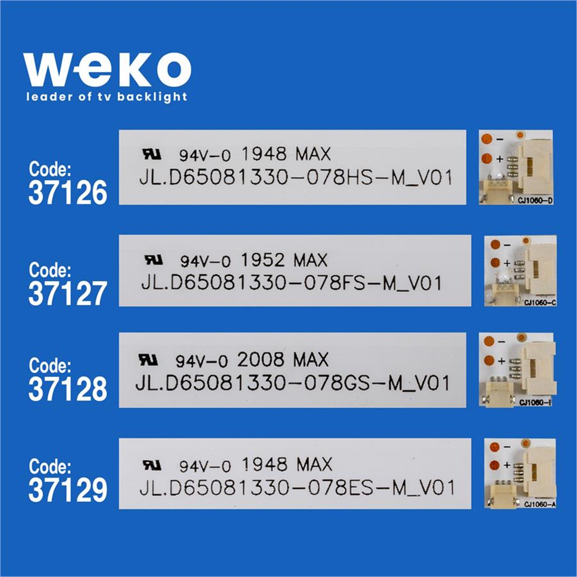 Weko Hitachi 65HT8060UD SM.LED TV 17MB230 65'' 10 Adet Tv Led Bar (Seri 1) - Hitachi Led Bar