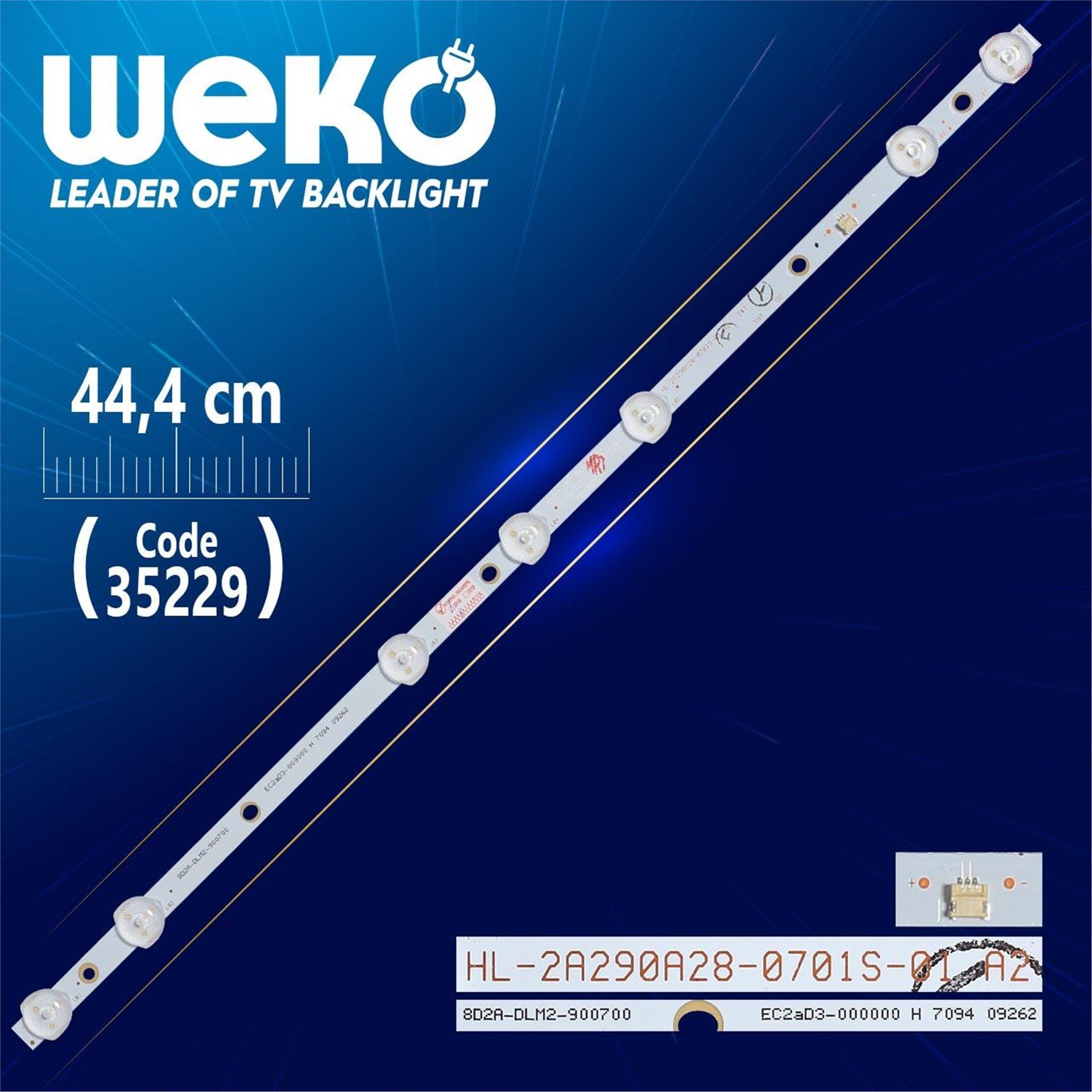 Weko HL-2A290A28-0701S-01 A2 2*7 - 8D2A-DLM2-900700 - 44.4 Cm 7 Ledli - WK-897 Led Tv Bar - Tv Led Bar