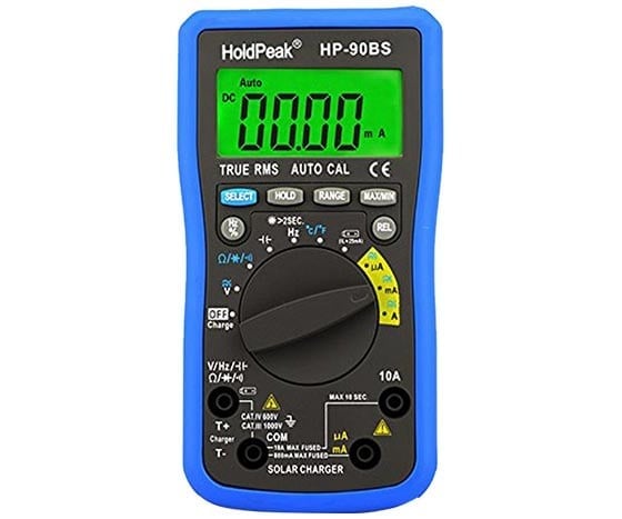 HOLDPEAK HP-90BS TRUE RMS DİJİTAL ÖLÇÜ ALETİ (SOLARLI)