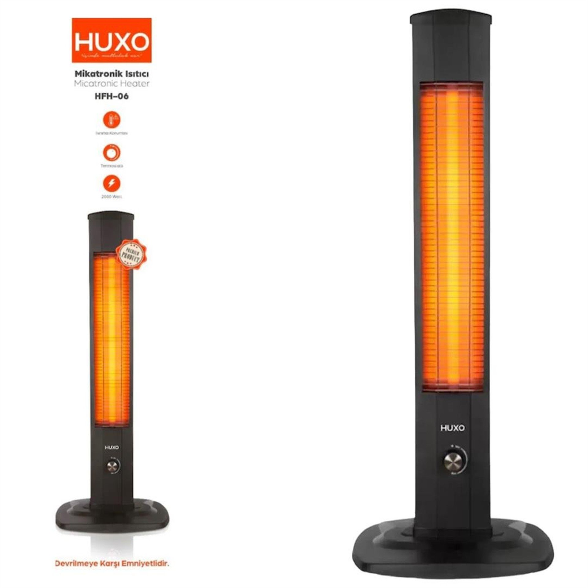 Huxo Huxo HFH-06 Termostatlı 2000 Watt Mikatronik Isıtıcı Dik Soba - Isıtıcılar