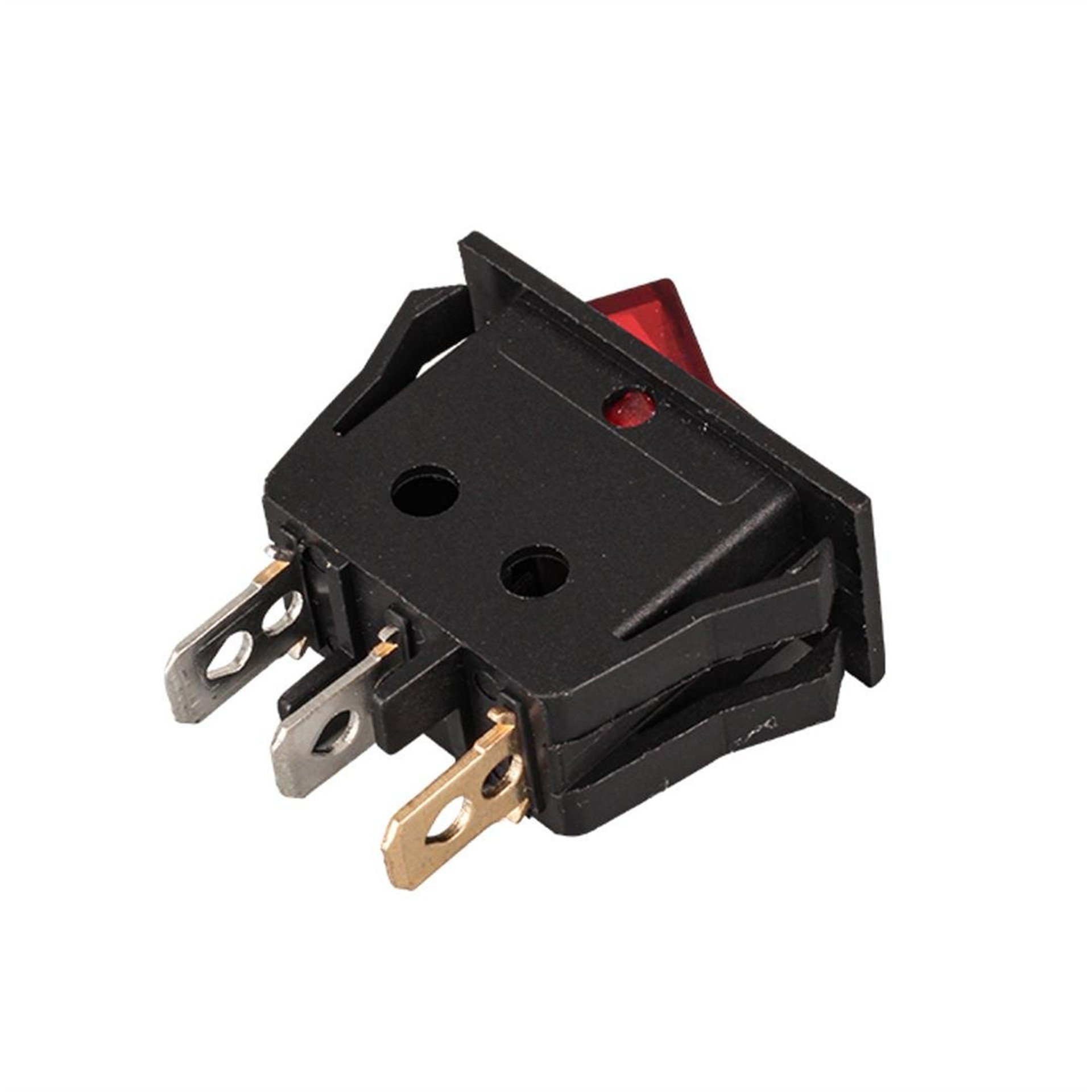Powermaster IC-113-8 Tekli Işıklı On-Off Anahtar - Fiş - Jack - Şase - Buton - Konnektör