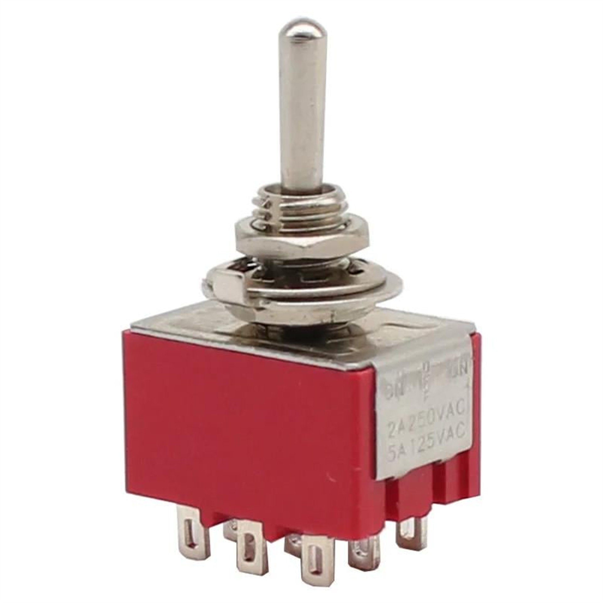 Powermaster IC-148A 9 Pin Ø6mm On-Off Toggle Switch MTS-302 - Fiş - Jack - Şase - Buton - Konnektör