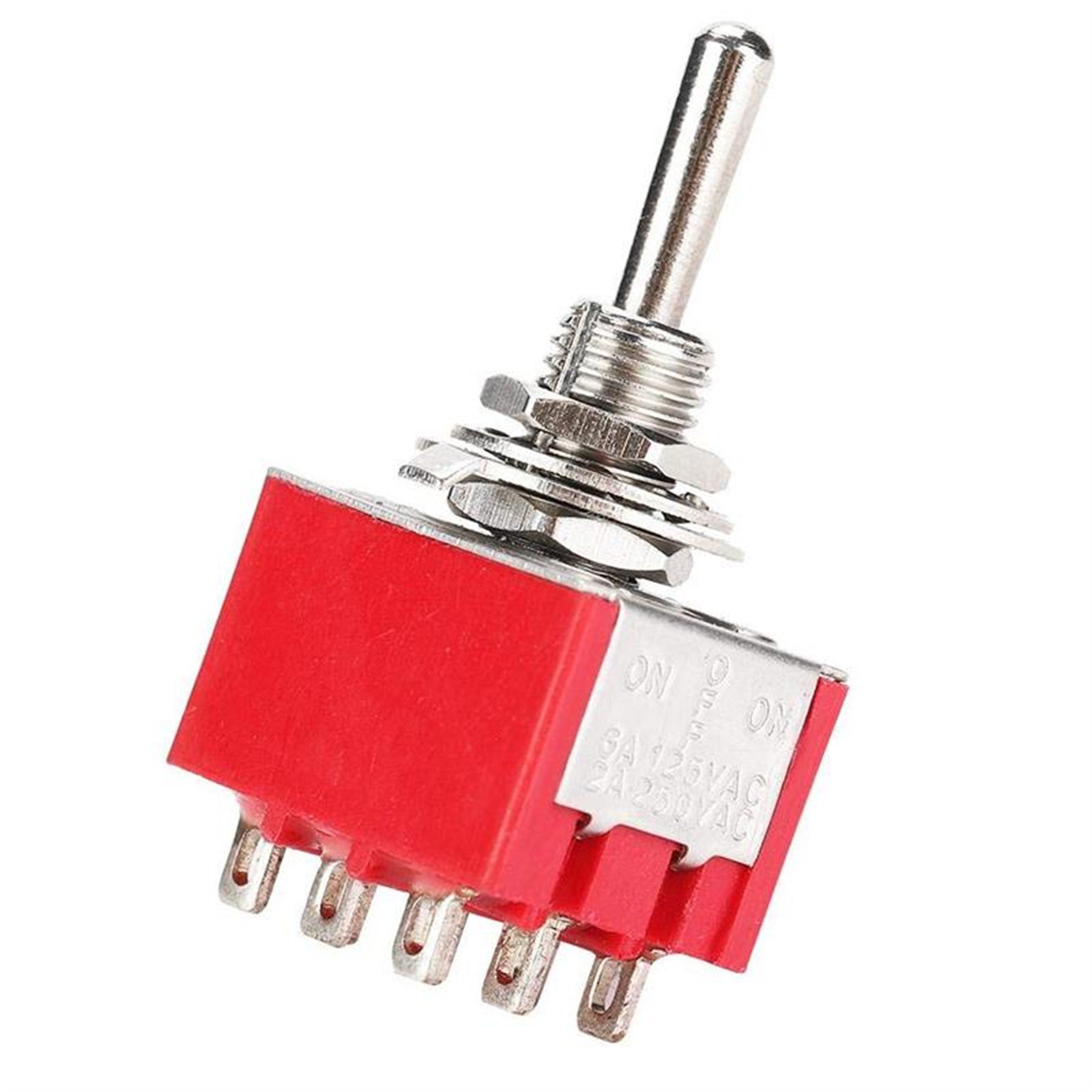 Powermaster IC-148B  9 Pin On-Off Ø6Mm Toggle Switch MTS-303 - Fiş - Jack - Şase - Buton - Konnektör
