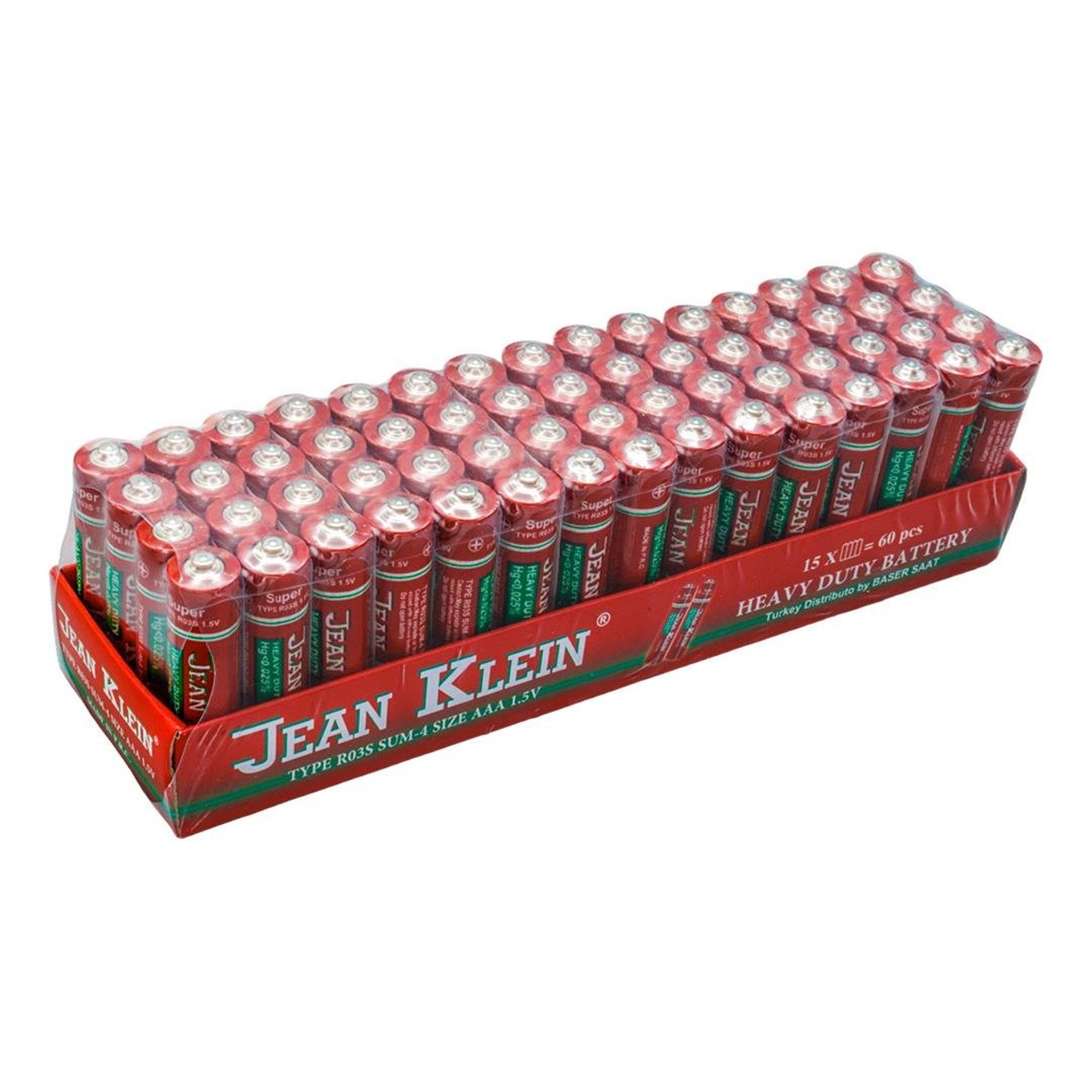 Jean Klein Jean Klein AAA 1.5V İnce Kalem Pil 60'lı Paket Kumanda Pili - Şarjlı Piller