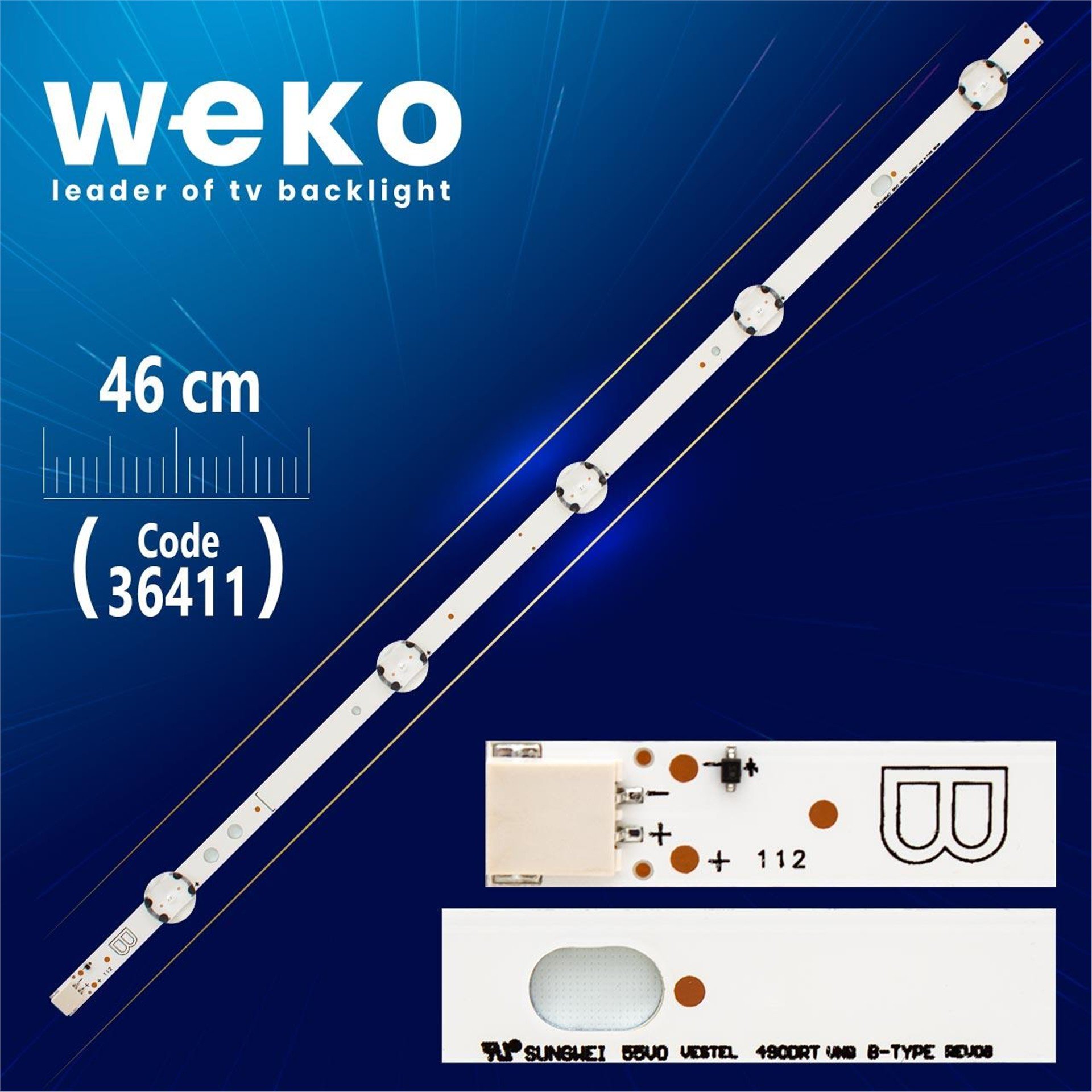 Weko Jl.D49051330-078HS-C_V01 B TYPE - 5 LEDLİ- 46 CM - Tv Led Bar - Tv Led Bar