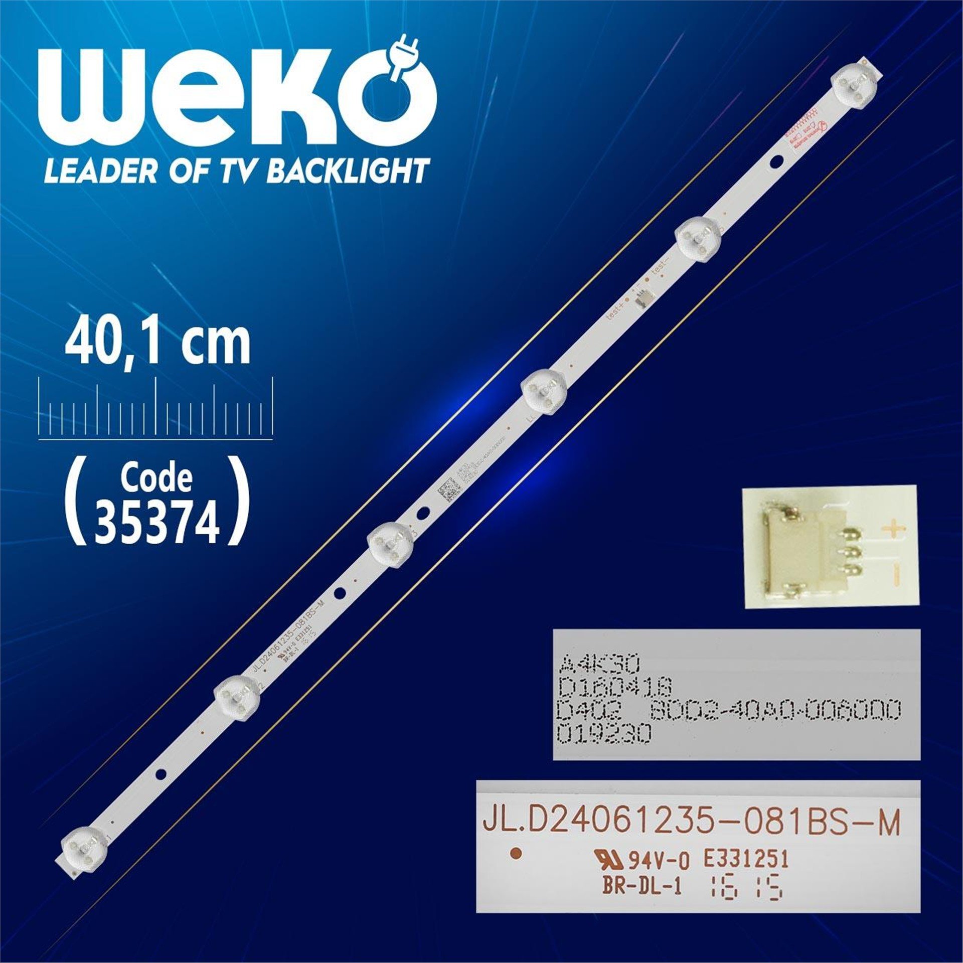 Weko JL.D24061235-081BS-M - 40.1 Cm 6 Ledli - (WK-981) Tv Led Bar - Tv Led Bar