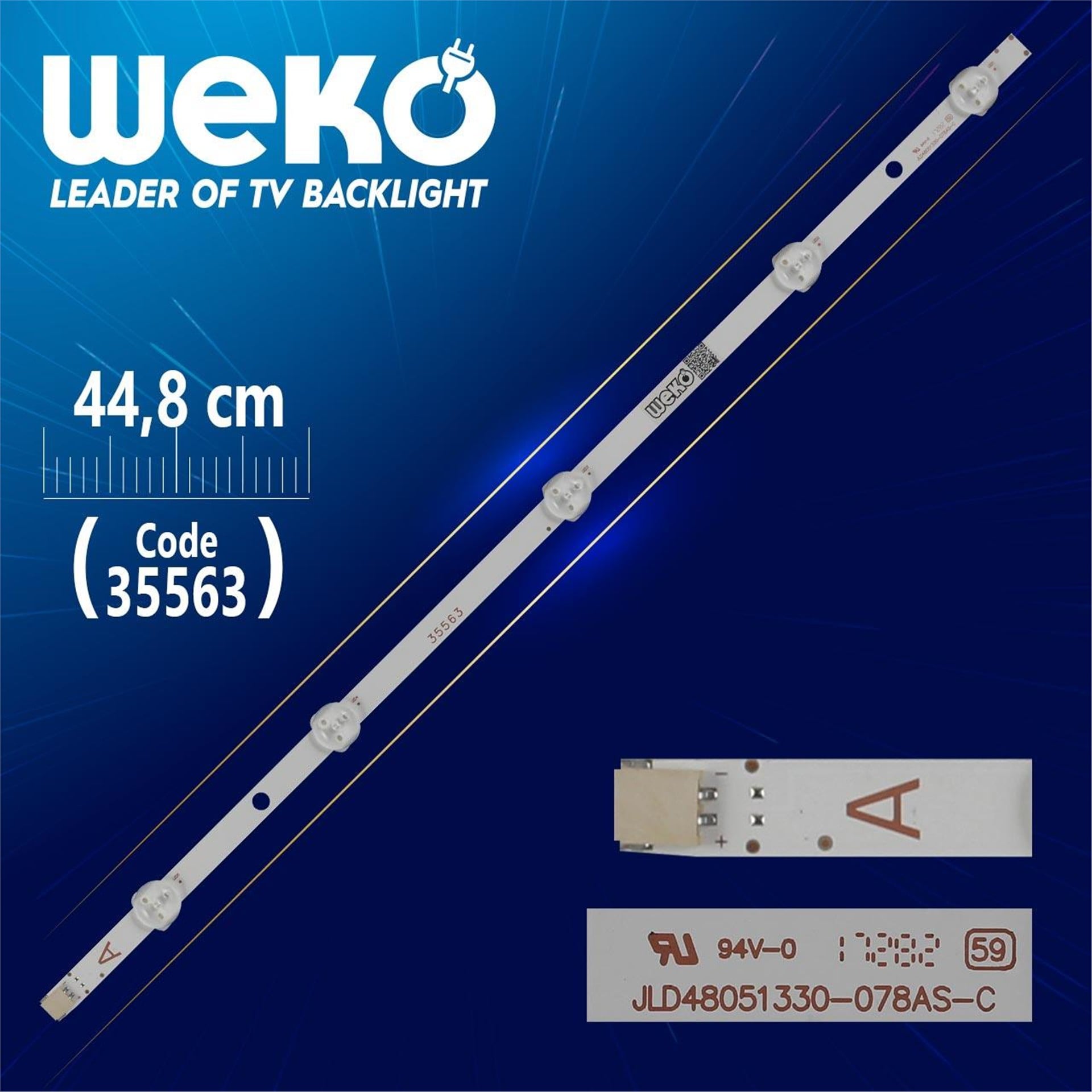 Weko JL.D48051330-078AS-C 18AD53-2 0324 - 44.8 Cm  5 Ledli - WK-1081 Led Tv Bar - Tv Led Bar