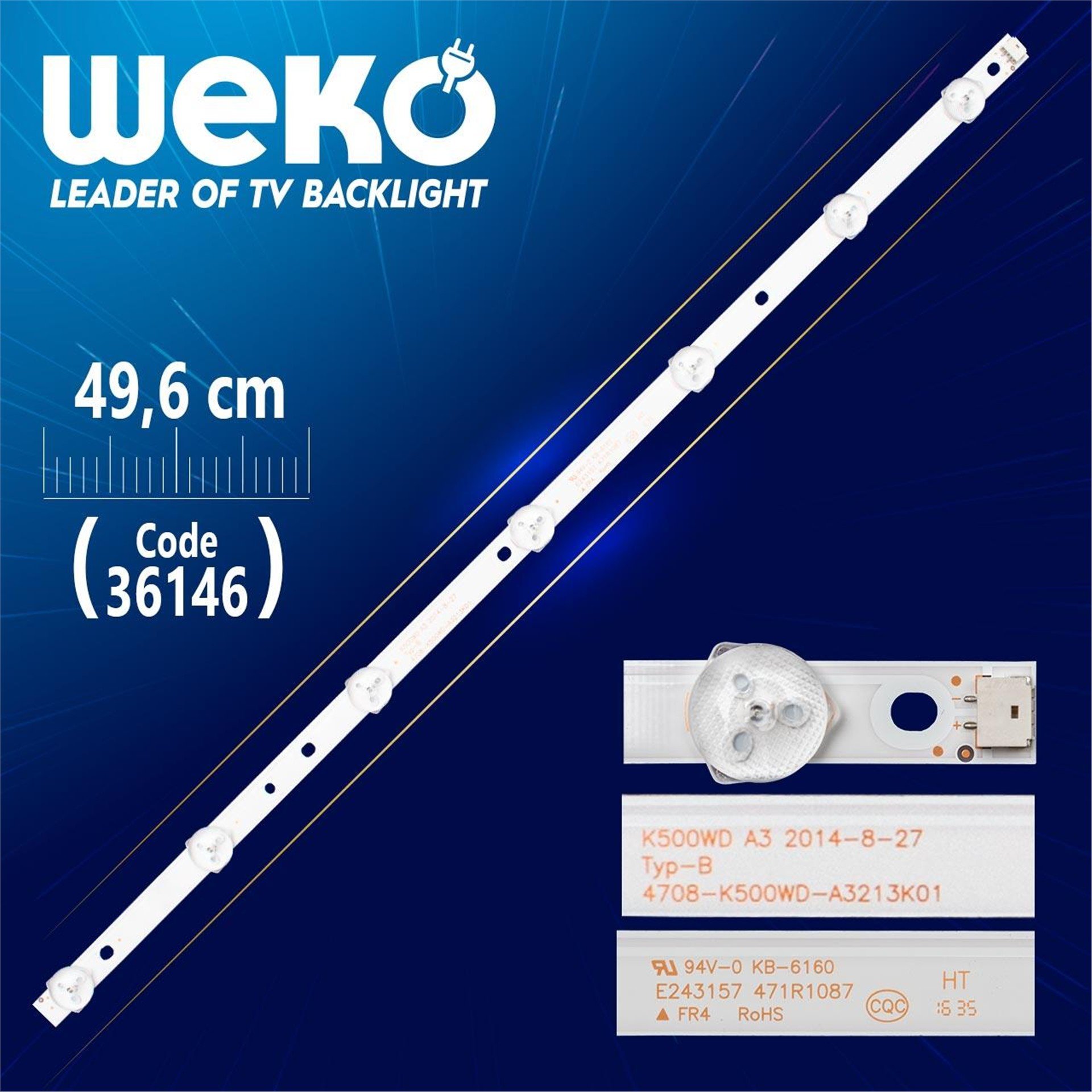Weko K500WD 4708-K500WD-A3213K01 TYP-B Tv Led Bar - Tv Led Bar