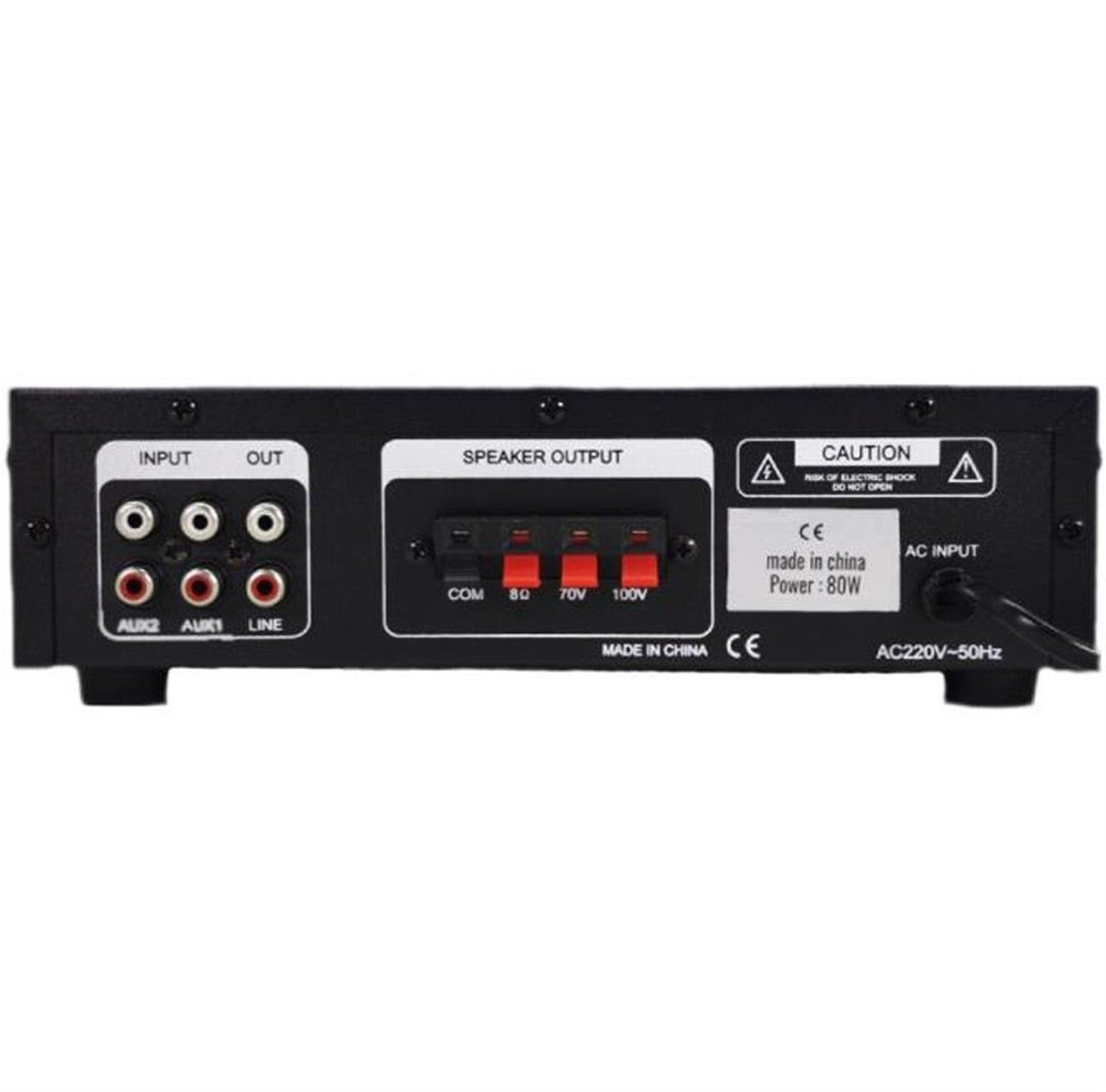 König König K-100 USB-SD-Bluetooth Destekli 2 Mik. Giriş 8 Ohm 100/70V 80 Watt Trafolu Anfi - Seslendirme Amfileri