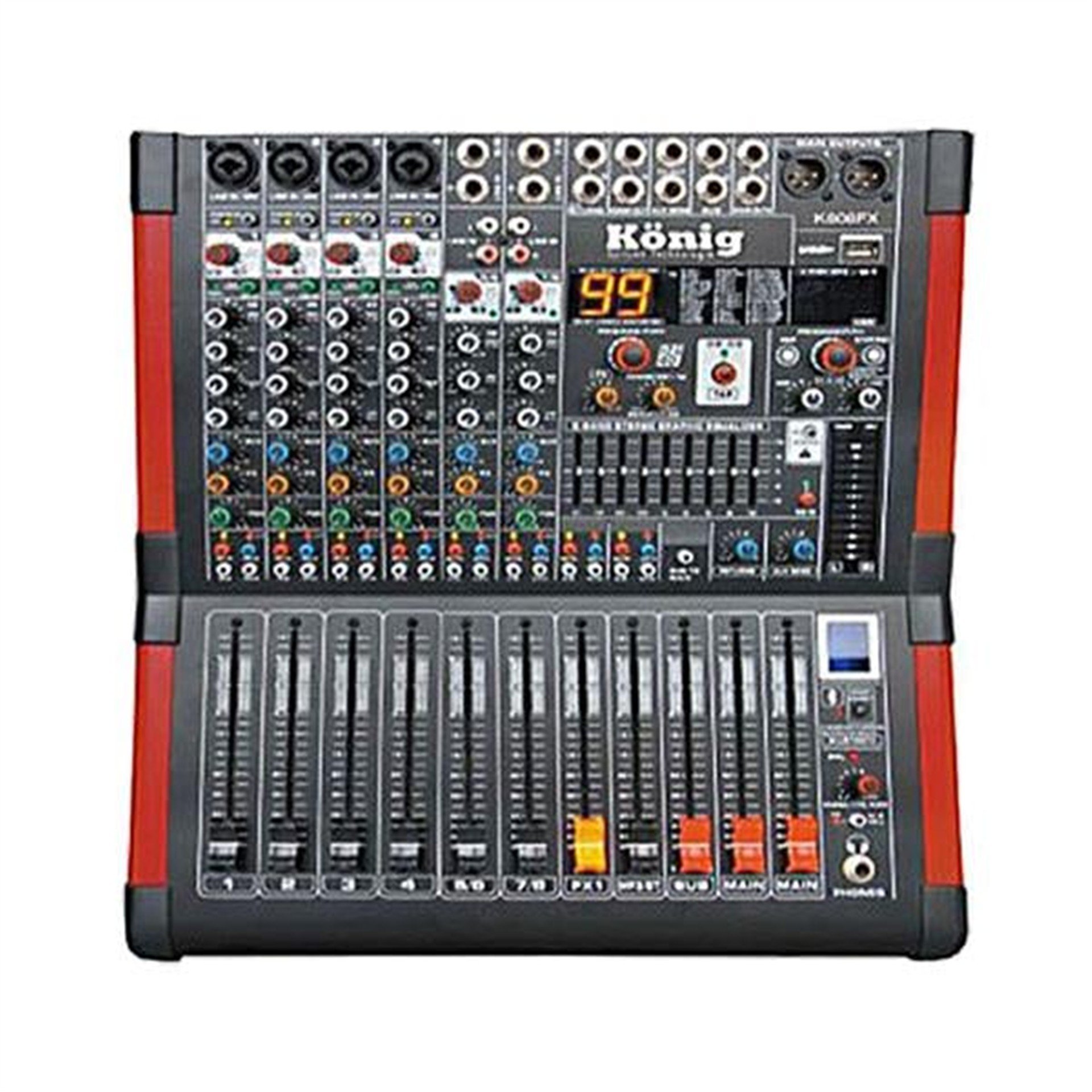 König König K-808 Fx 8 Kanal Usb/Sd/Bluetooth Destekli Dec Mixer - Cami Anfisi