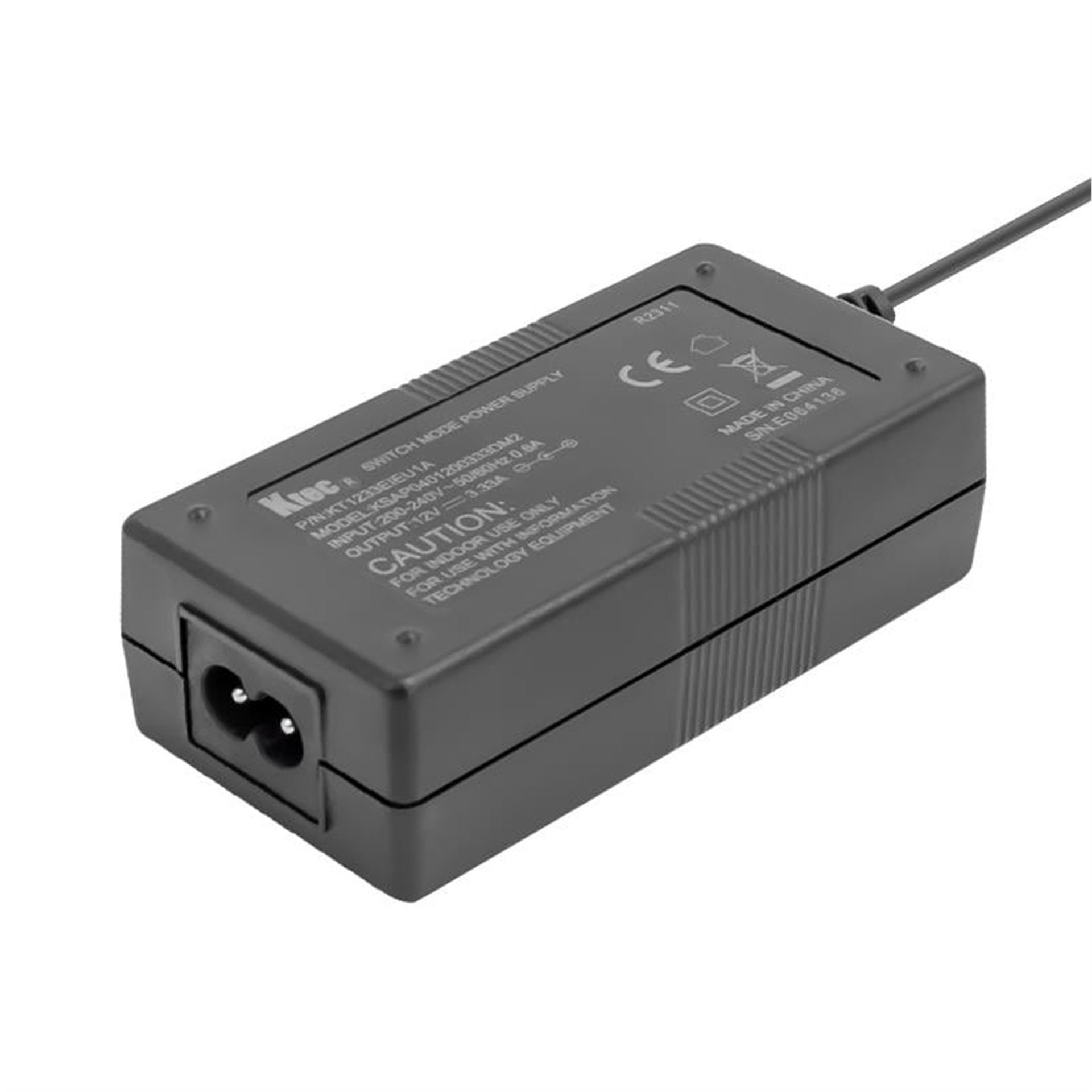 Ktec Ktec 12 Volt 3.33 Amper Plastik Kasa Masaüstü Adaptör (5.5 x 2.5 Uç) - Adaptörler