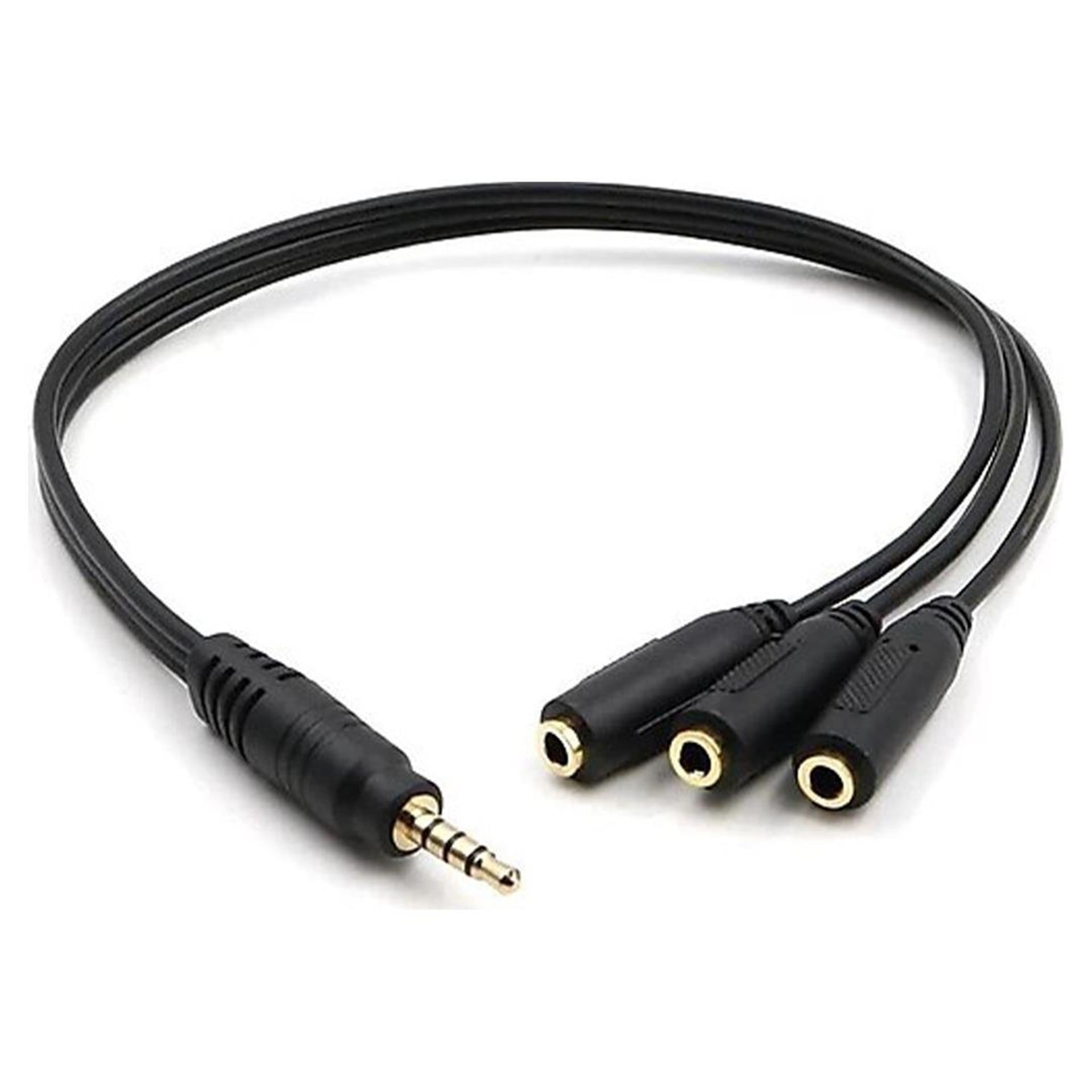 Elektromer Kulaklık Çoklayıcı 3.5 Mm Erkek X 1/3 Stereo Dişi X 3 - 30 Cm Y Kablo - RCA-Ses Kabloları