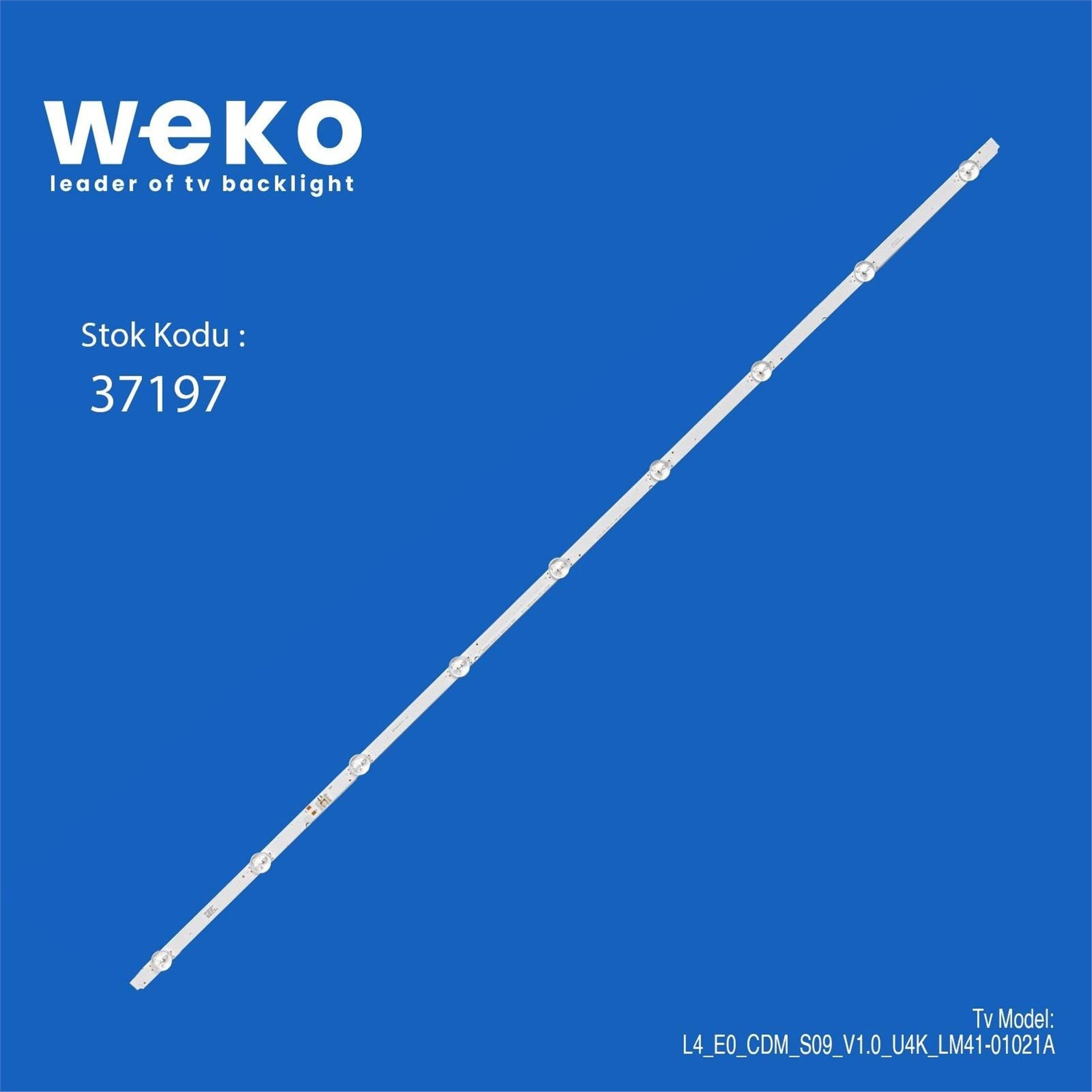 Weko L4_E0_CDM_S09_V1.0_U4K_LM41-01021A SE50D09-ZC22AG--06 9S1P WPM60600-AA 9 Ledli 92,3 Cm Tv Led Bar - Tv Led Bar