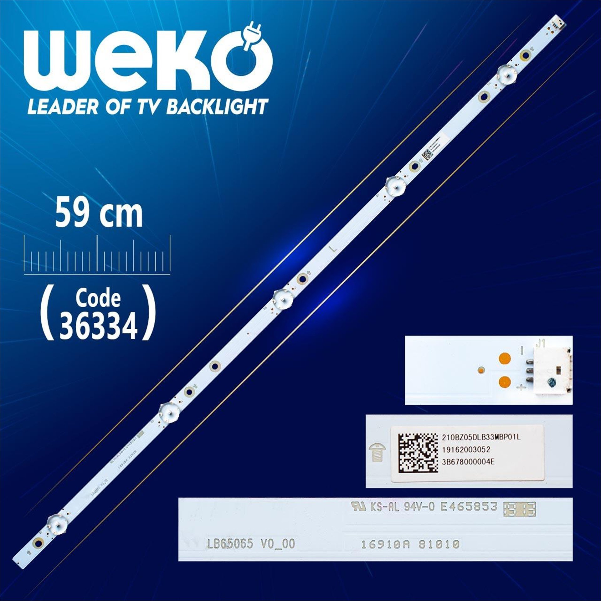 Weko LB65065 V0_00  210BZ05DLB33MBP01L  5 LEDLİ  59 CM-Tv Led Bar - Tv Led Bar
