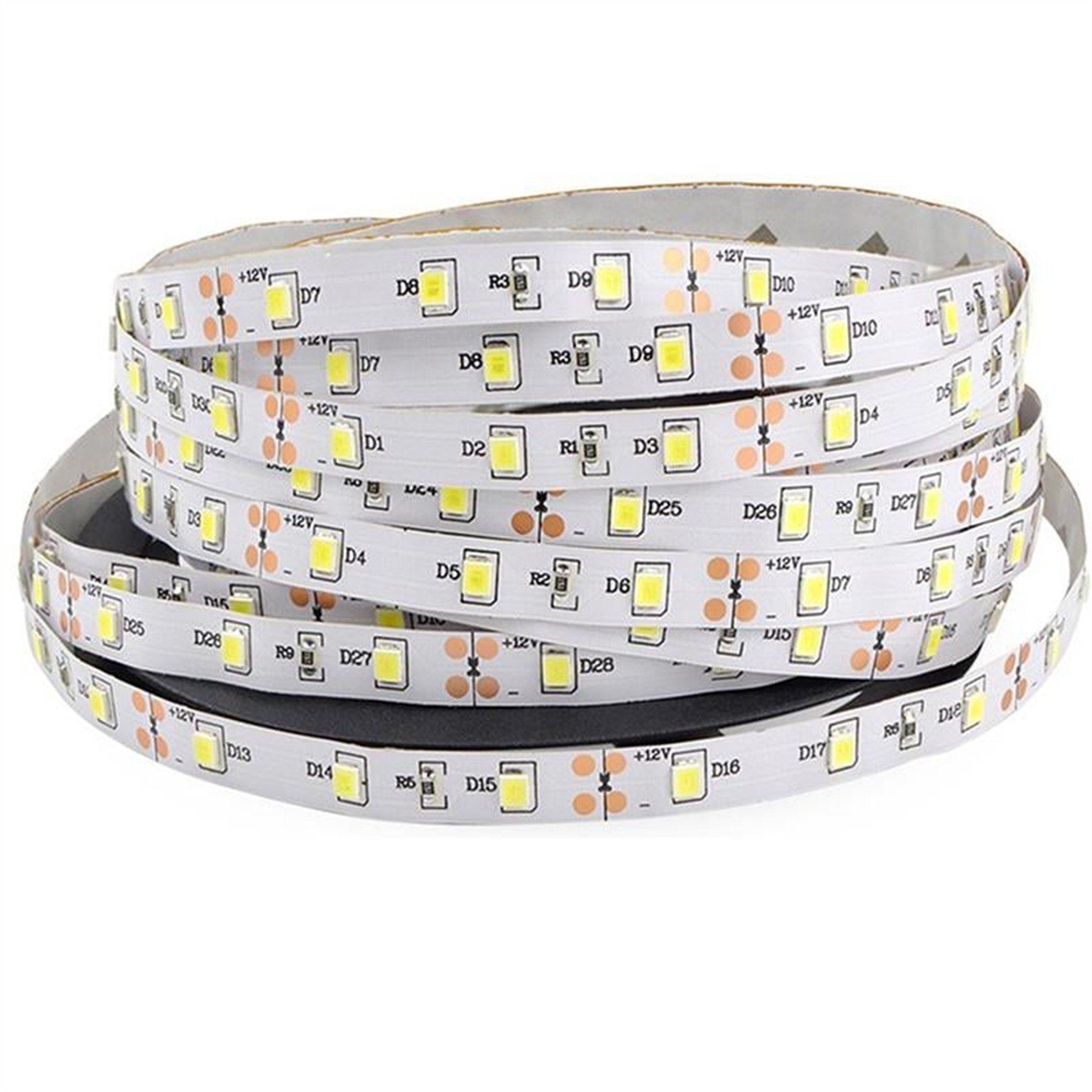 Powermaster Led Şerit Tek Çipli Gün Işığı İç Mekan Silikonsuz 120 Led 5 Metre - Şerit Ledler