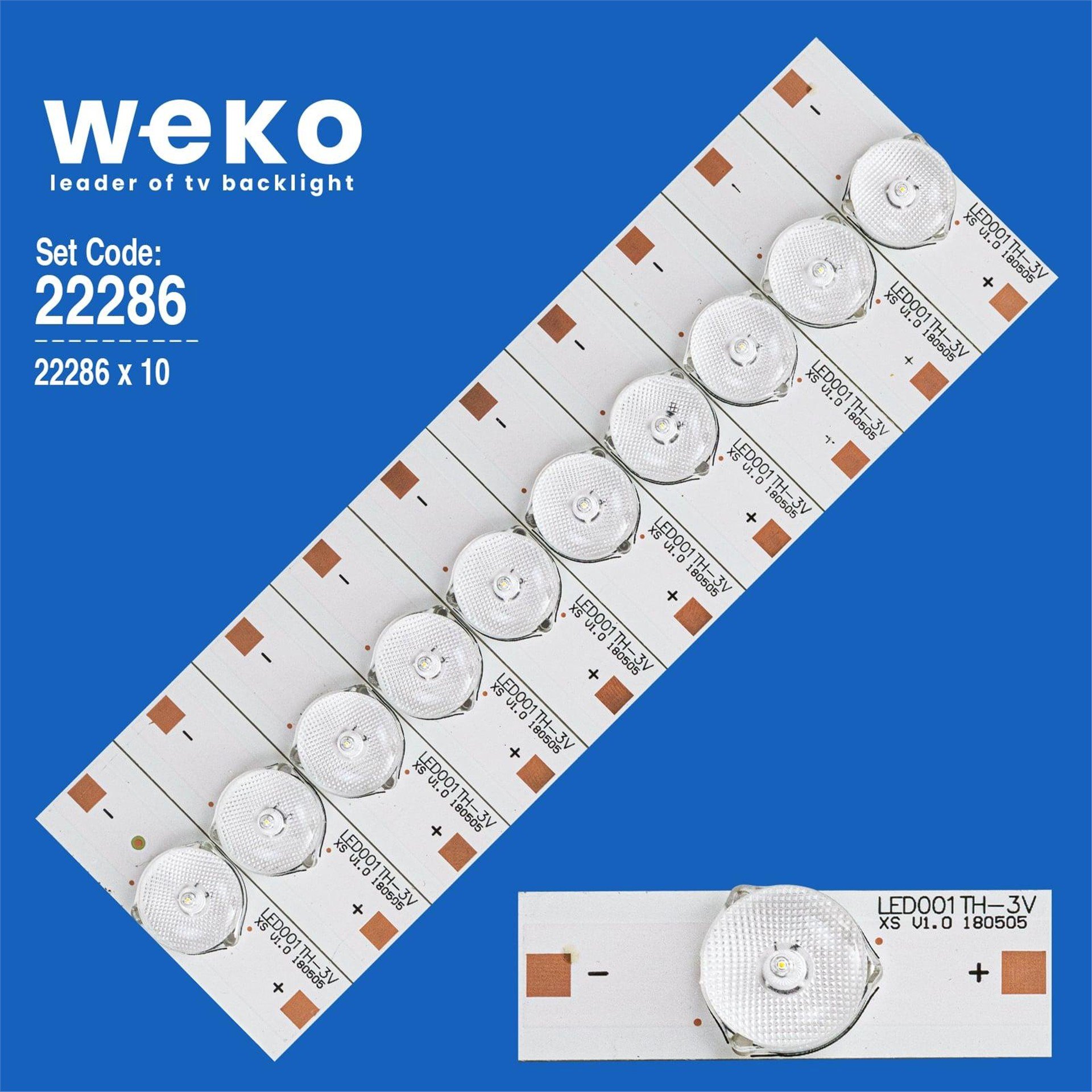 Weko Led001th-3V Tek Led 10'Lu Set - Tv Led Bar