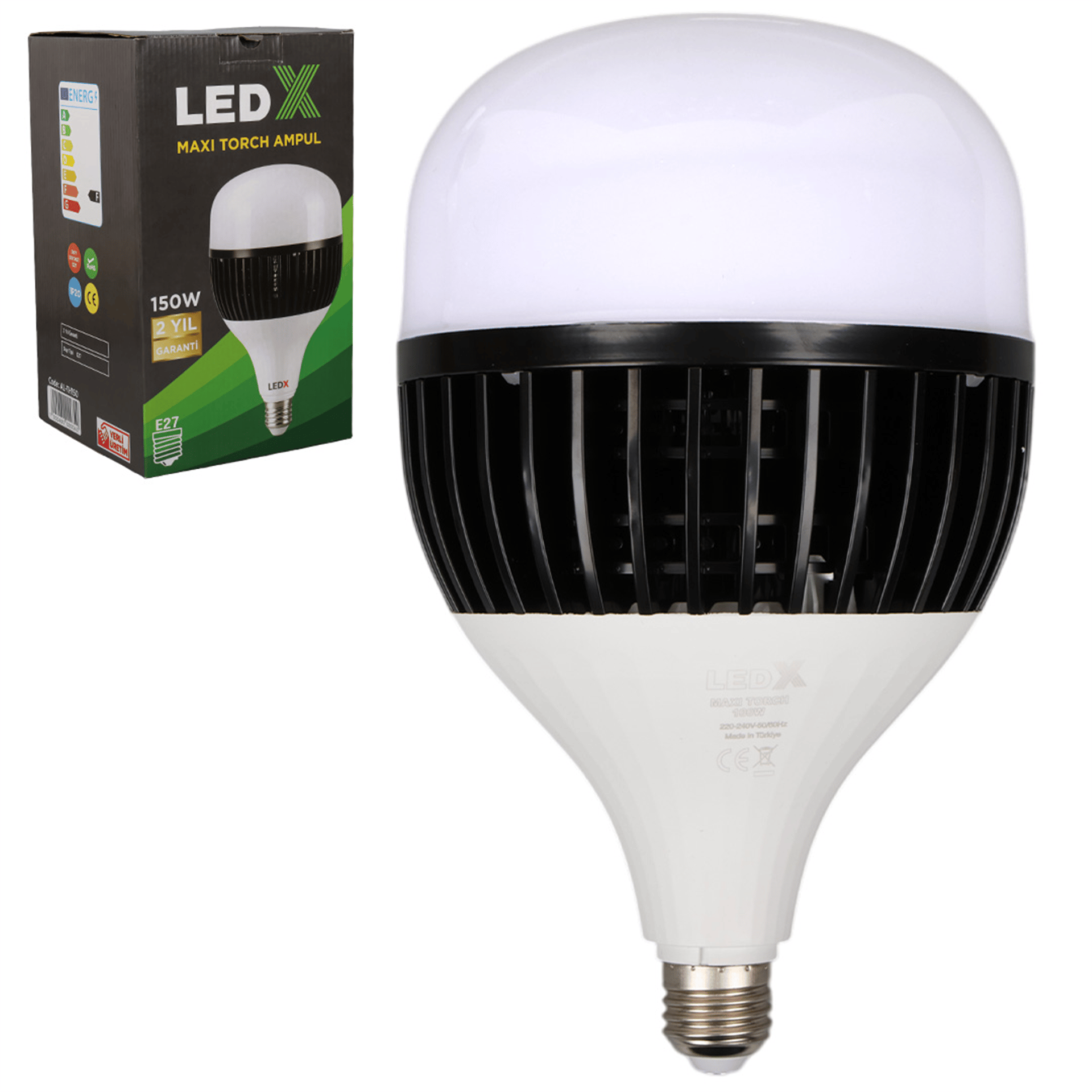 LedX LedX AL-TH150 Akım Korumalı 150 Watt 13500 Lümen E27 Beyaz Maxi Kristal Torch Led Ampul - Led Ampul Aydınlatma