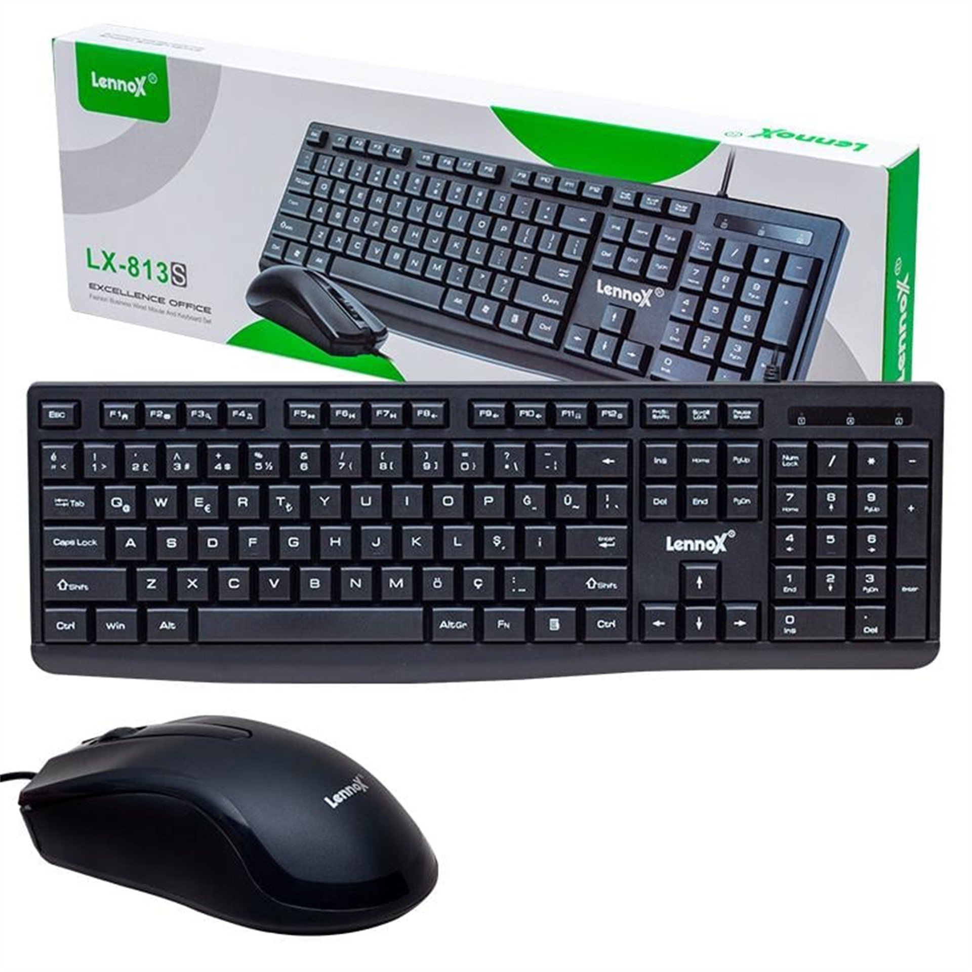 Lennox Lennox 813S Kablolu Klavye Mouse Set - Klavye & Mouse Set