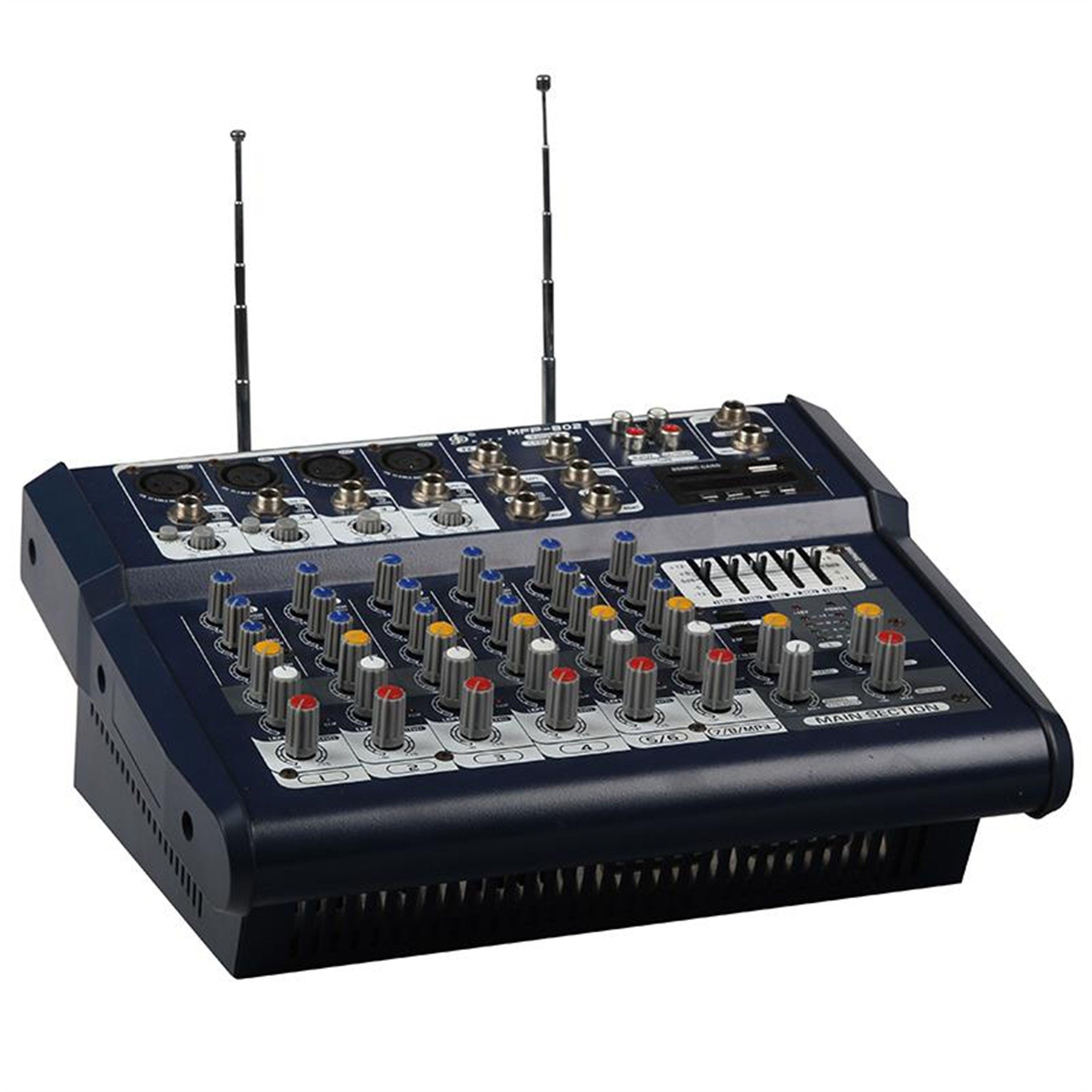 Lentus Lentus LNT-800M Çift El Kablosuz Mikrofonlu Power Mixer Anfi - Seslendirme Mixerleri