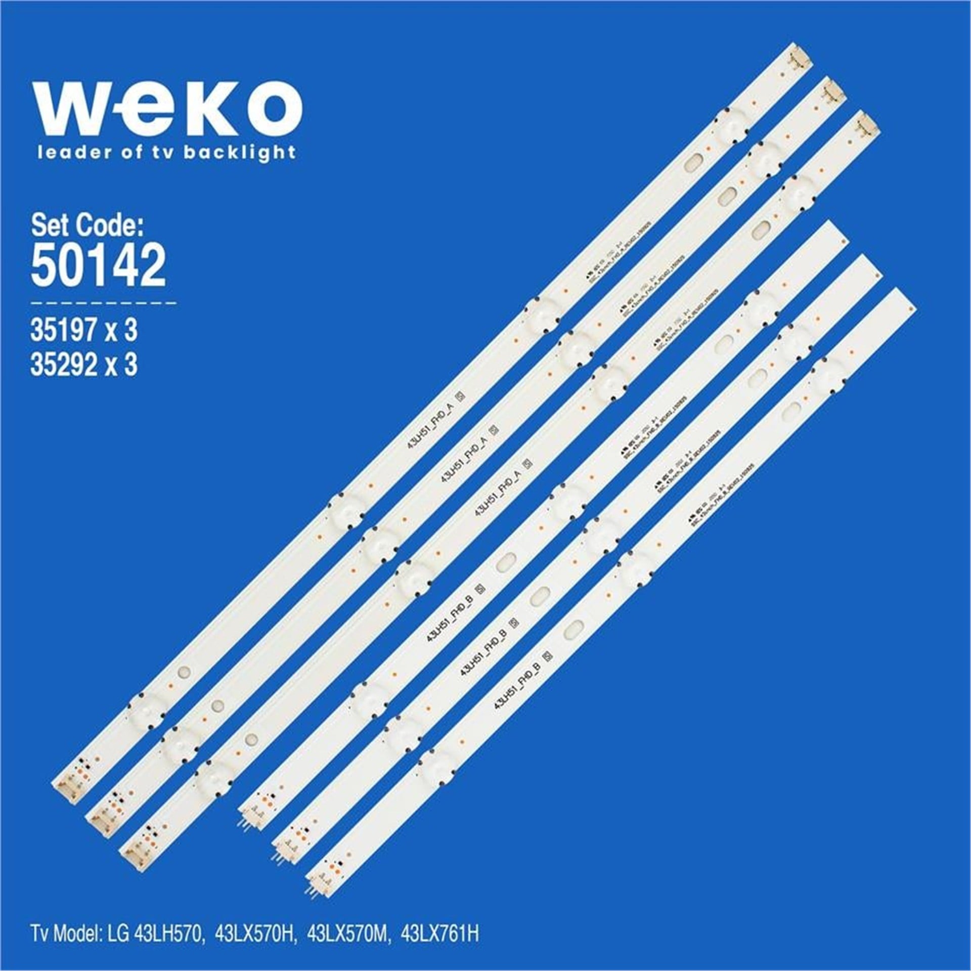 Weko Lg 43LJ5150-ZD.BEUDLJP 43'' İnç 6 Adet Tv Led Bar - LG Led Bar
