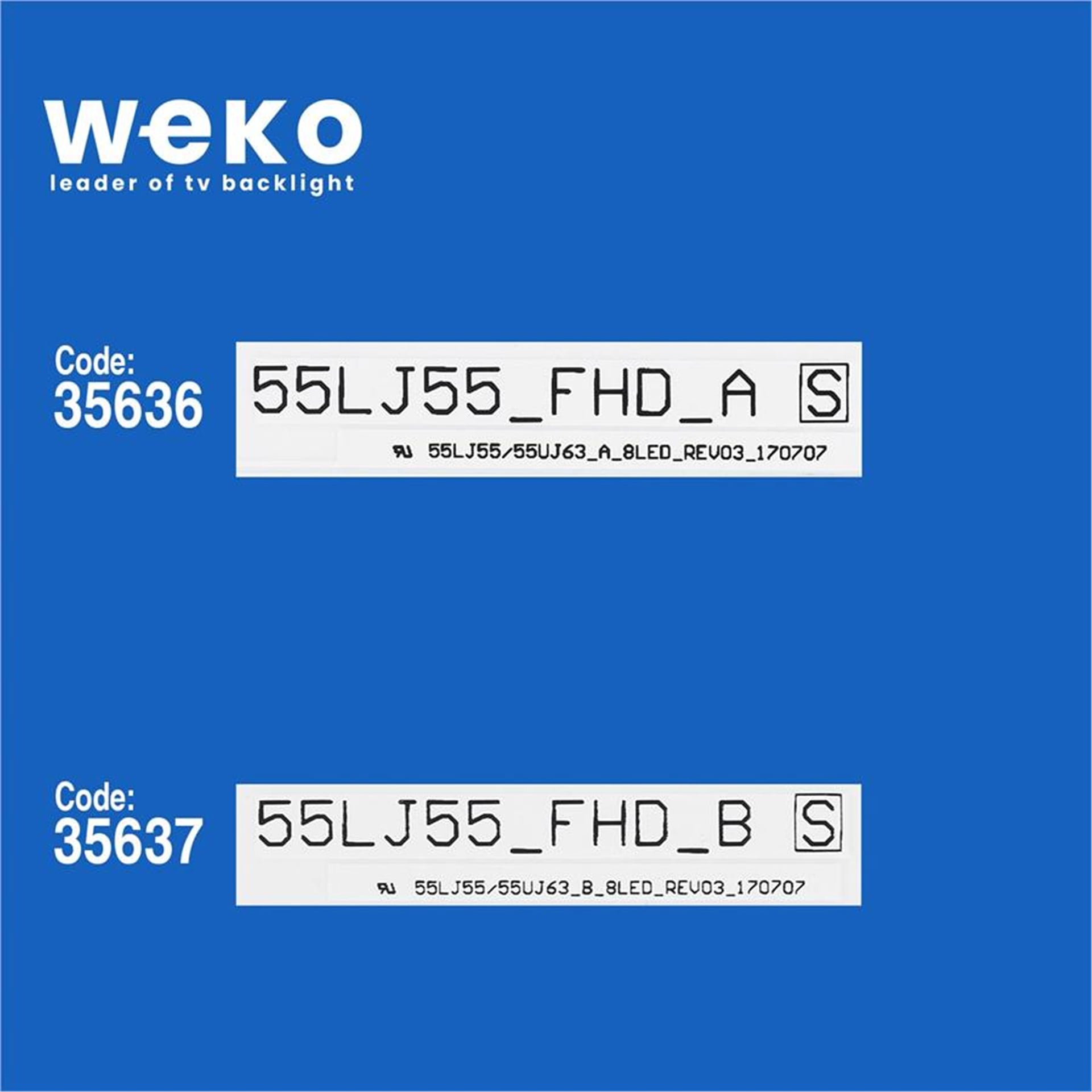 Weko Lg 55UJ630V-ZA.KPDTLWK 55'' İnç 10 Adet Tv Led Bar - LG Led Bar