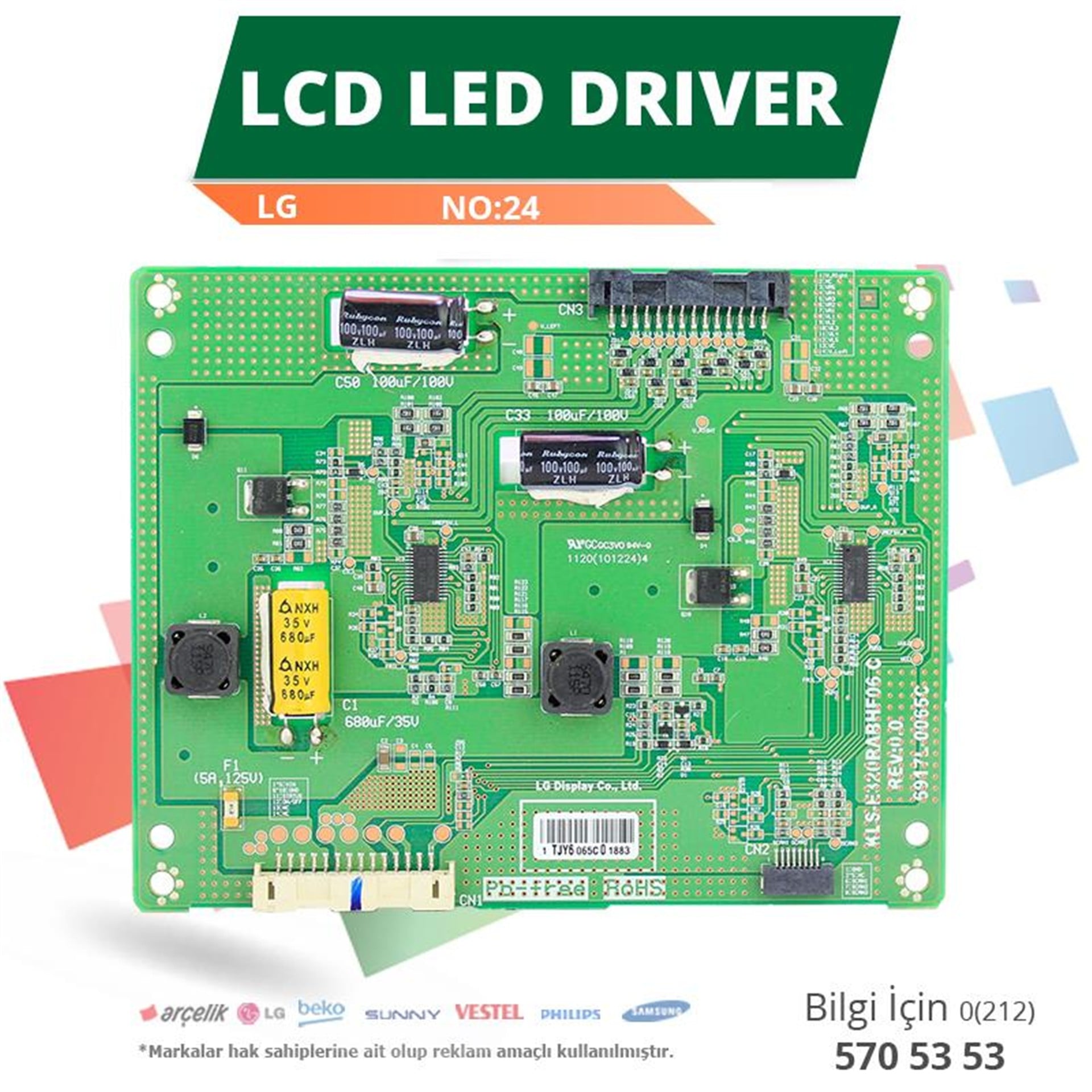 Oem LG 6917L-0065C - KLS-E320RABHF06 C REV0.0 - LC320EUN SD U1 - Lcd Led Driver - LCD Driver
