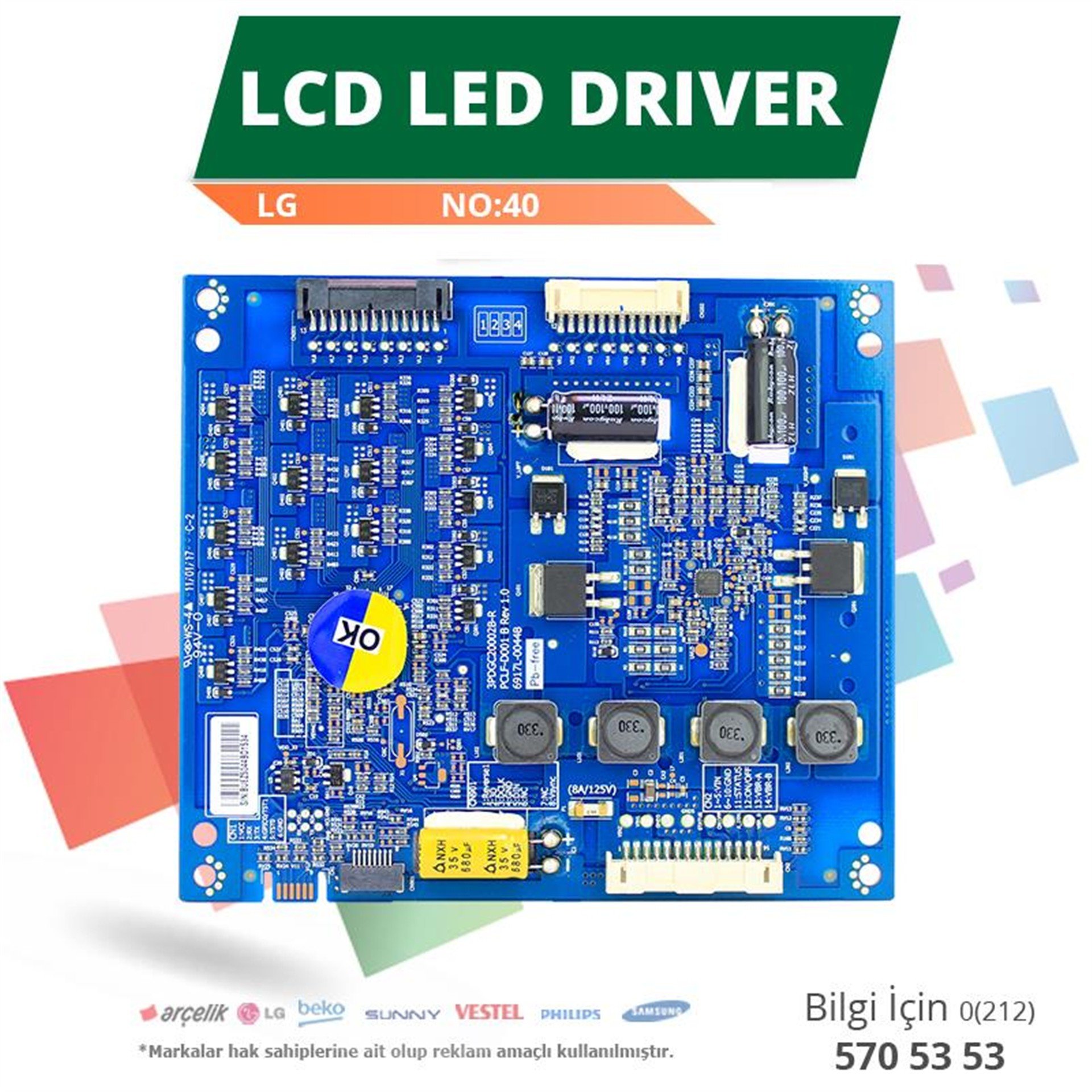Oem LG 6917L-044B - 3PDGC20002B-R REV1.0 - LC420EUD - Lcd Led Driver - LCD Driver