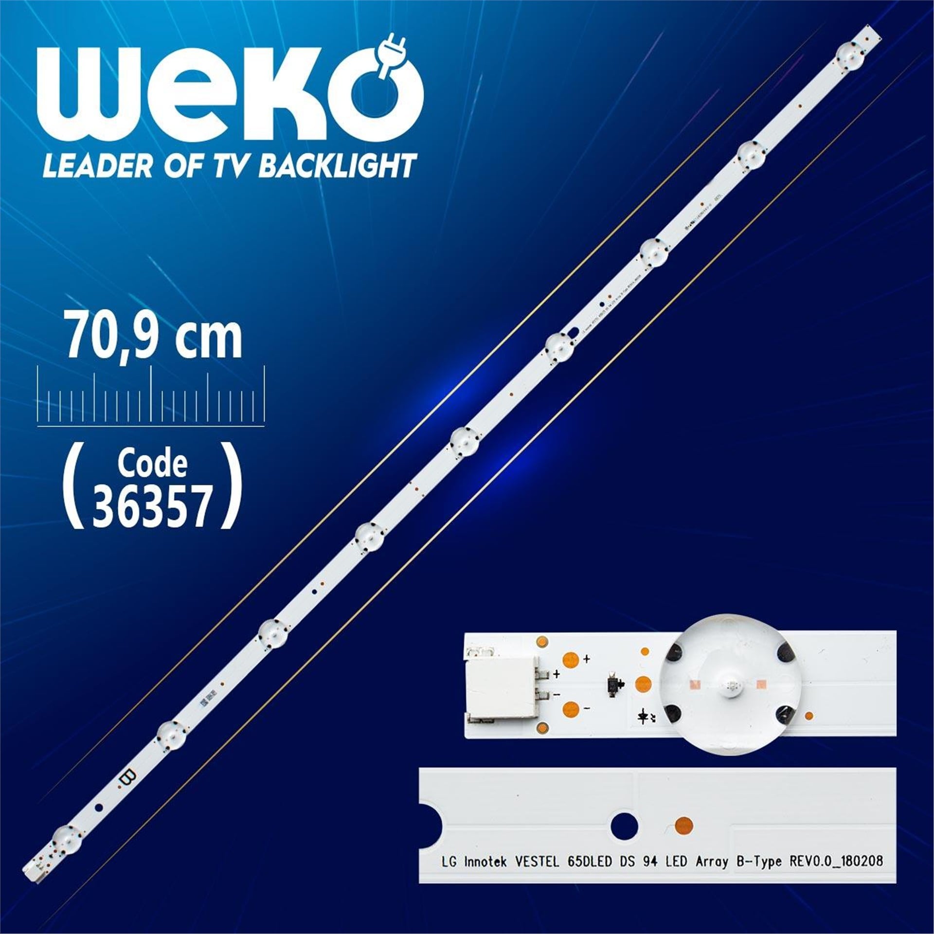 Weko Lg Innotek 65Dled Ds 94 Led Array B-Type Rev0.0_180208 9 Ledli  70.9 Cm - LG Led Bar