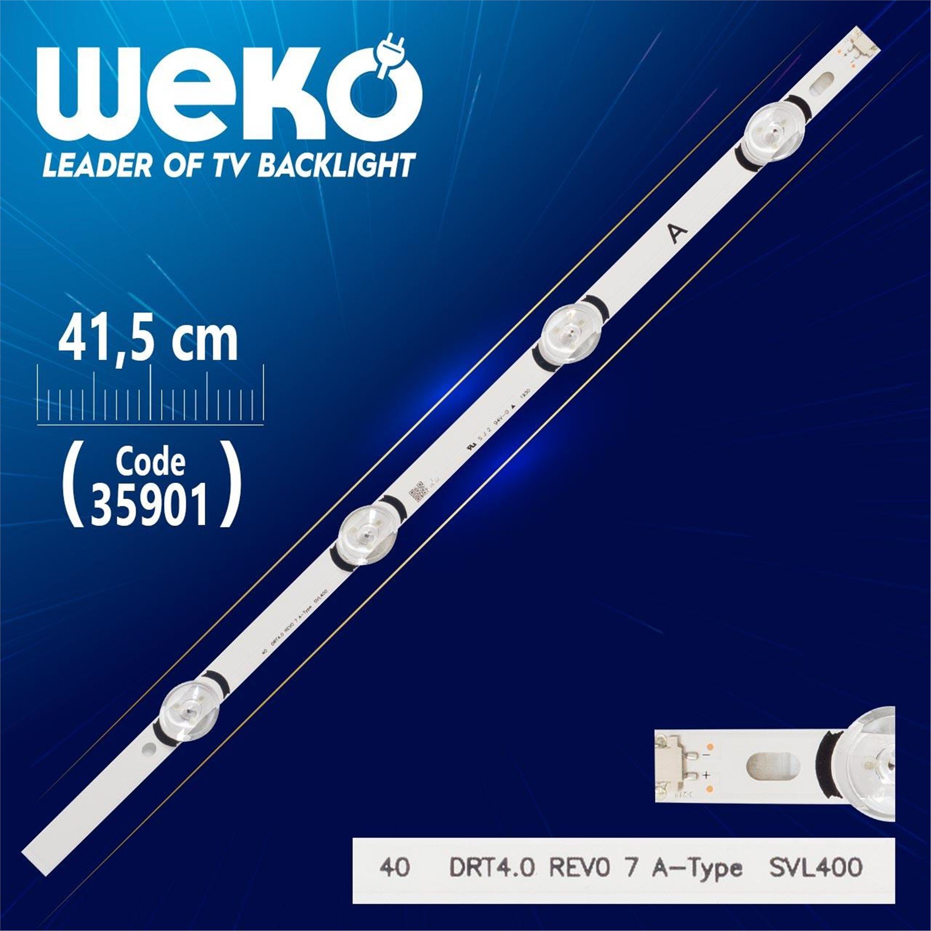 Weko Lg Innotek Drt 3.0 40 A-Type Rev 1.2  40 Drt4.0 Rev0.7 Svl400 4 Ledli 41.5 Cm (Wk-1363) - LG Led Bar