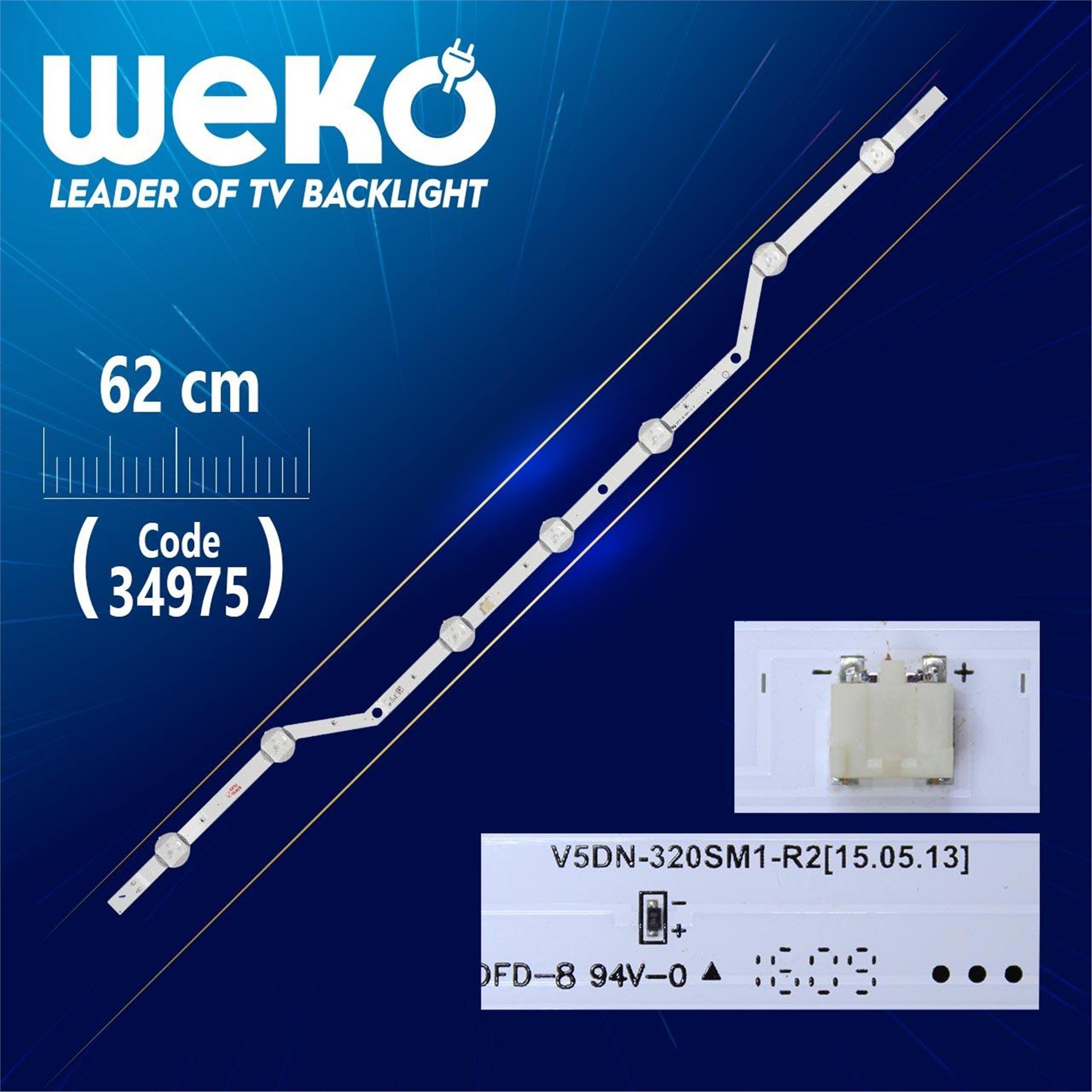 Weko LM41-00134A - LM41-00147A - 2015 SVS32 FHD F-COM - V5DN-320SM1-R2 - 7 LEDLİ 62 CM - (WK-789) Tv Led Bar - Tv Led Bar