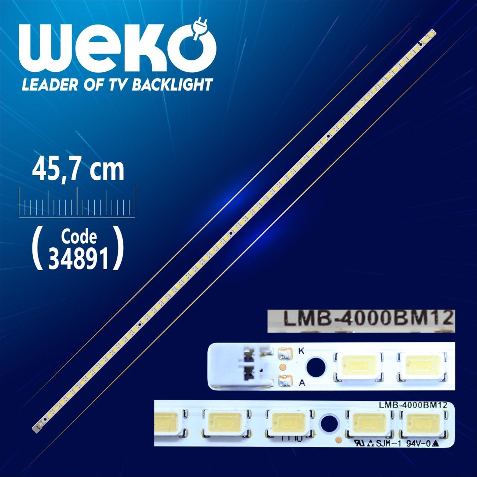 Weko LMB-4000BM12 - 45.7 Cm 56 Ledli - WK-736 Tv Led Bar - Tv Led Bar