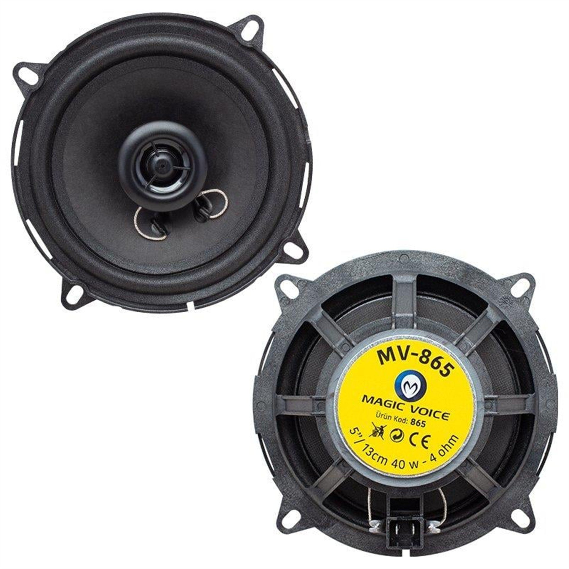 MagicVoice Magicvoice 13 Cm 4 Ohm 40 Watt Tweeter'lı Oto Hoparlör MV-865 - Oto Hoparlör