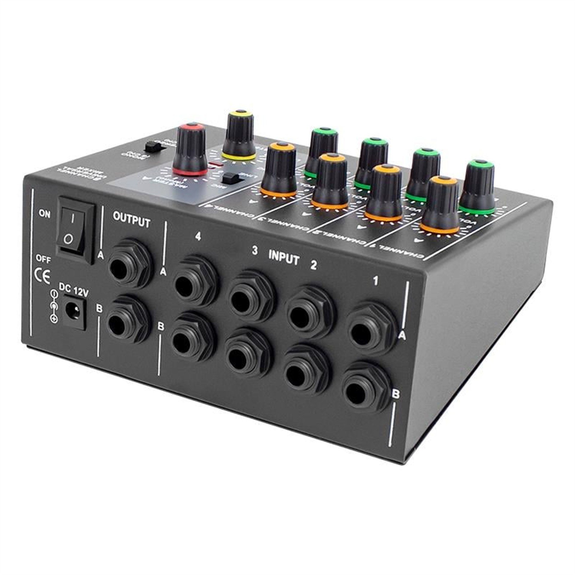 MagicVoice Magicvoice 8 Mik.Giriş 2 Line Çıkış 9V Pil Yuvalı 8 Gain Kanal Mik Çoğaltıcı Mixer 20Db MV-8221 - Seslendirme Ekipmanları
