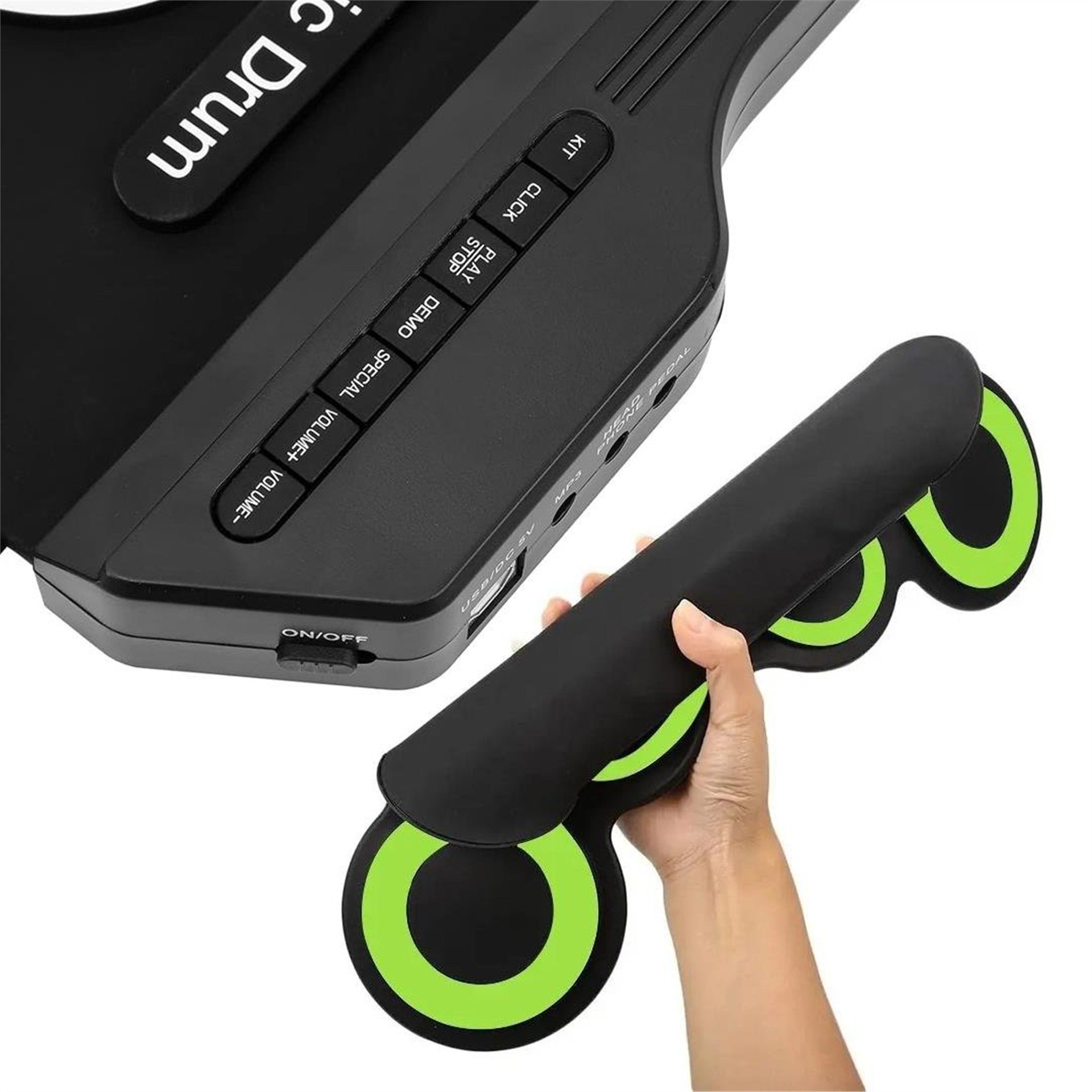 MagicVoice Magicvoice G3002 Elektronik Bateri Roll UP Davul Matı Kiti 7 Ped - Seslendirme Ekipmanları