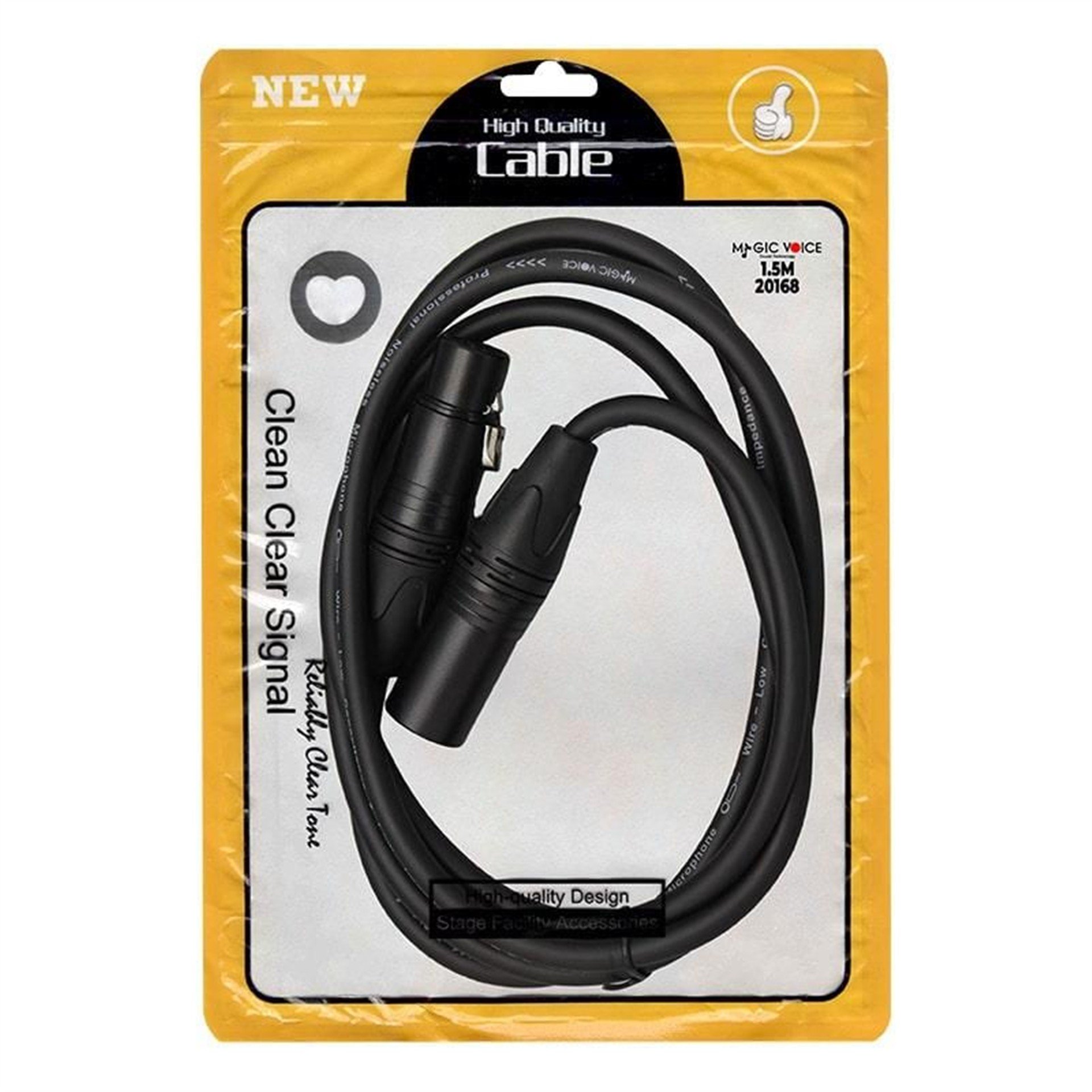Powermaster MagicVoice LD381 1.5 Metre Canon XLR Dişi - Canon XLR Erkek Stereo Plastik Jak Mikrofon Ses Kablosu - Diğer Kablo Çeşitleri