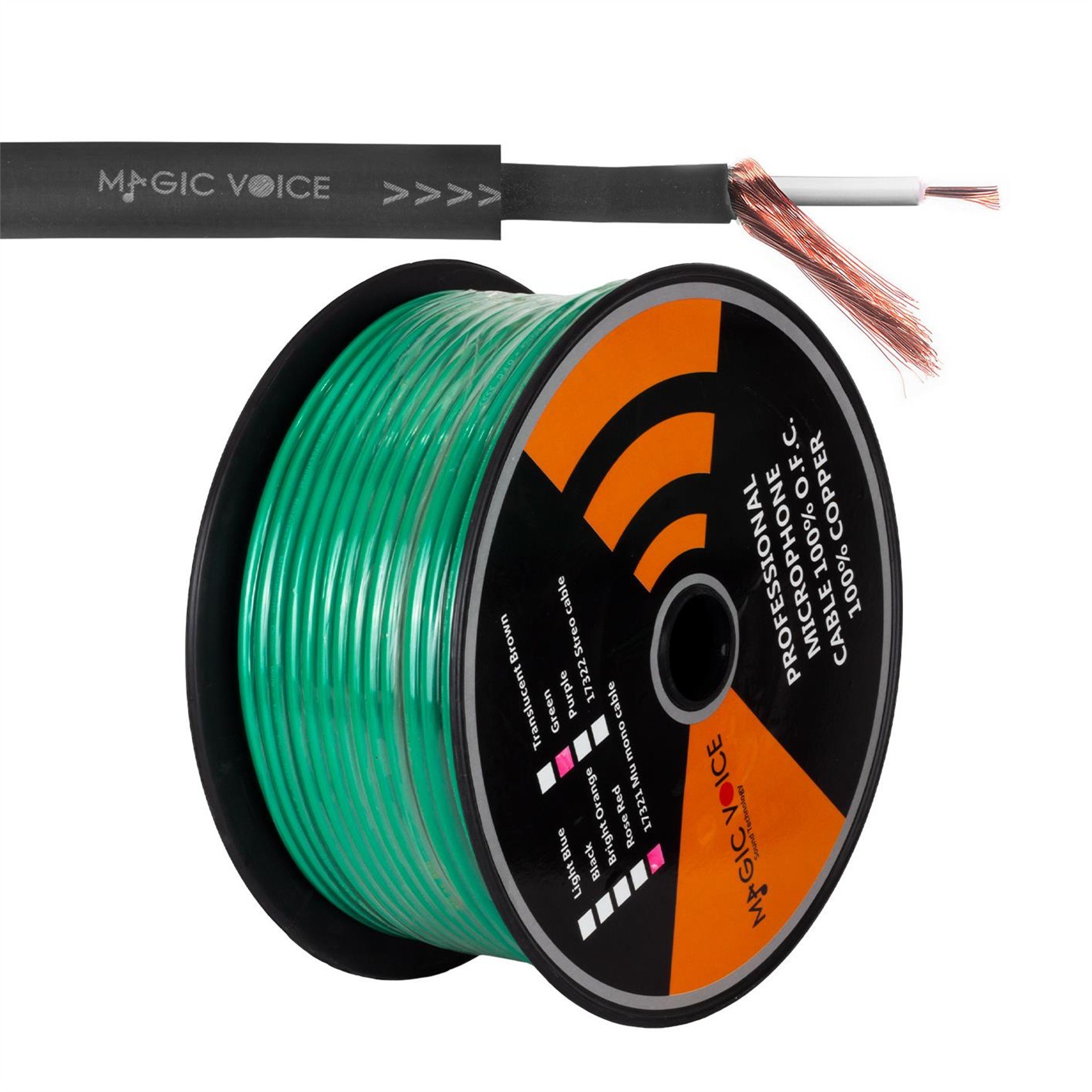 MagicVoice Magicvoice Mi̇krofon Kablosu Mono 1. Kali̇te 79 Metre Yeşil - Mikrofon Kablosu