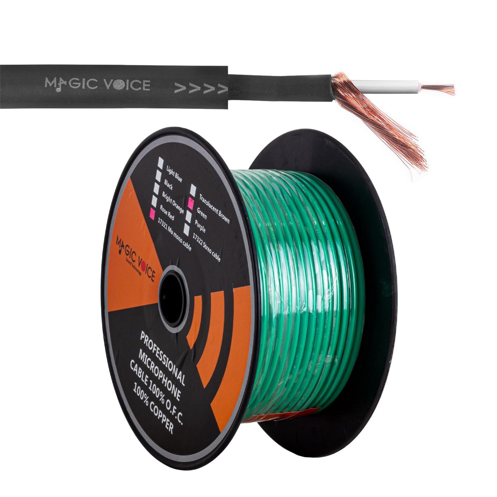 MagicVoice Magicvoice Mi̇krofon Kablosu Mono 1. Kali̇te 51 Metre Yeşil - Mikrofon Kablosu