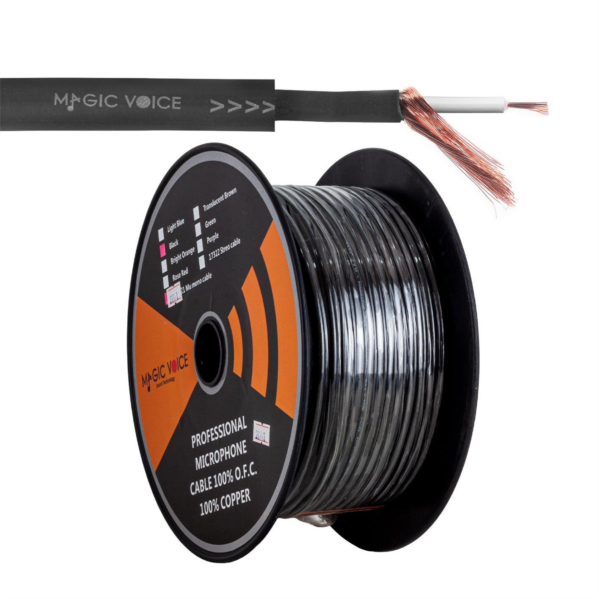 MagicVoice Magicvoice Mi̇krofon Kablosu Mono 1. Kali̇te 57 Metre Siyah - Mikrofon Kablosu