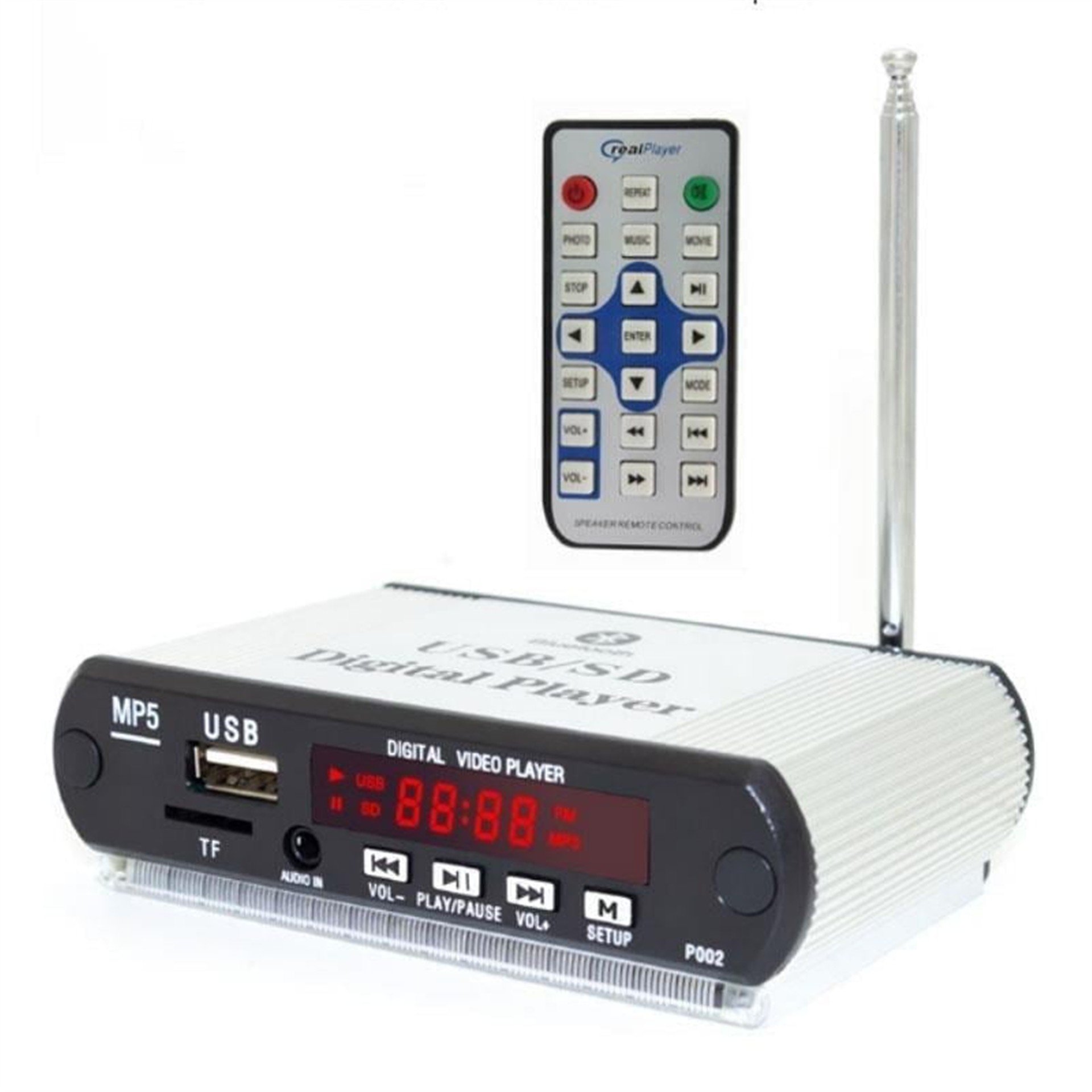 MagicVoice Magicvoice MP5-USB-SD-MMC-Bluetooth-Kumandalı (5V/12V) Kasalı Oto Teyp Çevirici SS-105 - Oto Aksesuarları